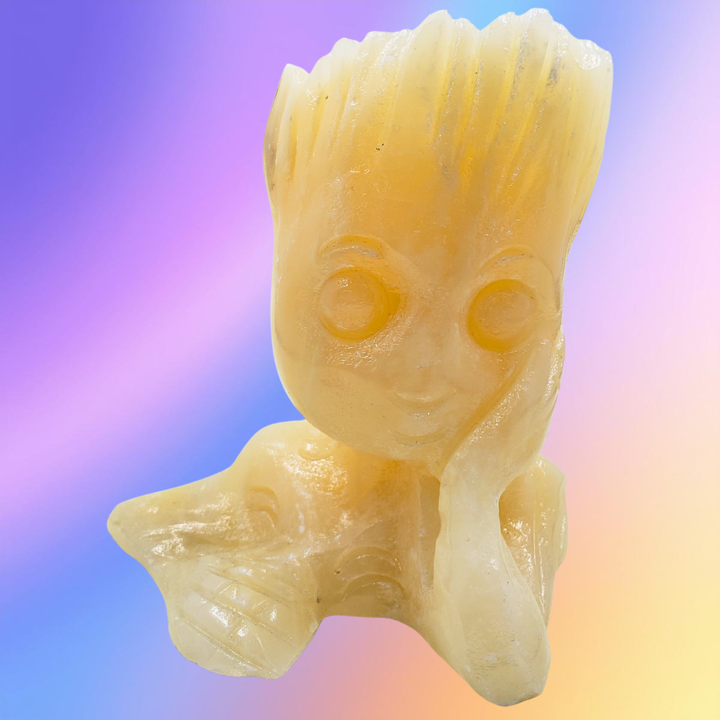 Citrine Groot Resting Face Carving