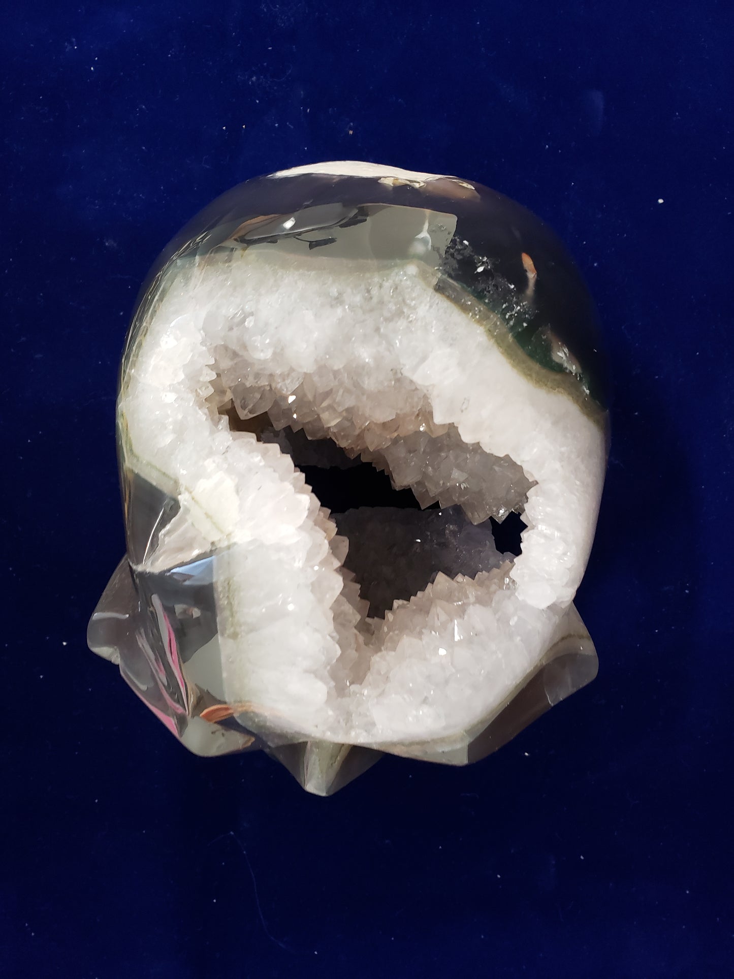 Amethyst Geode Cluster Skull Head