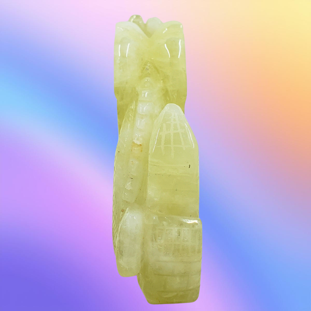 Citrine Free Standing Dragon Carving