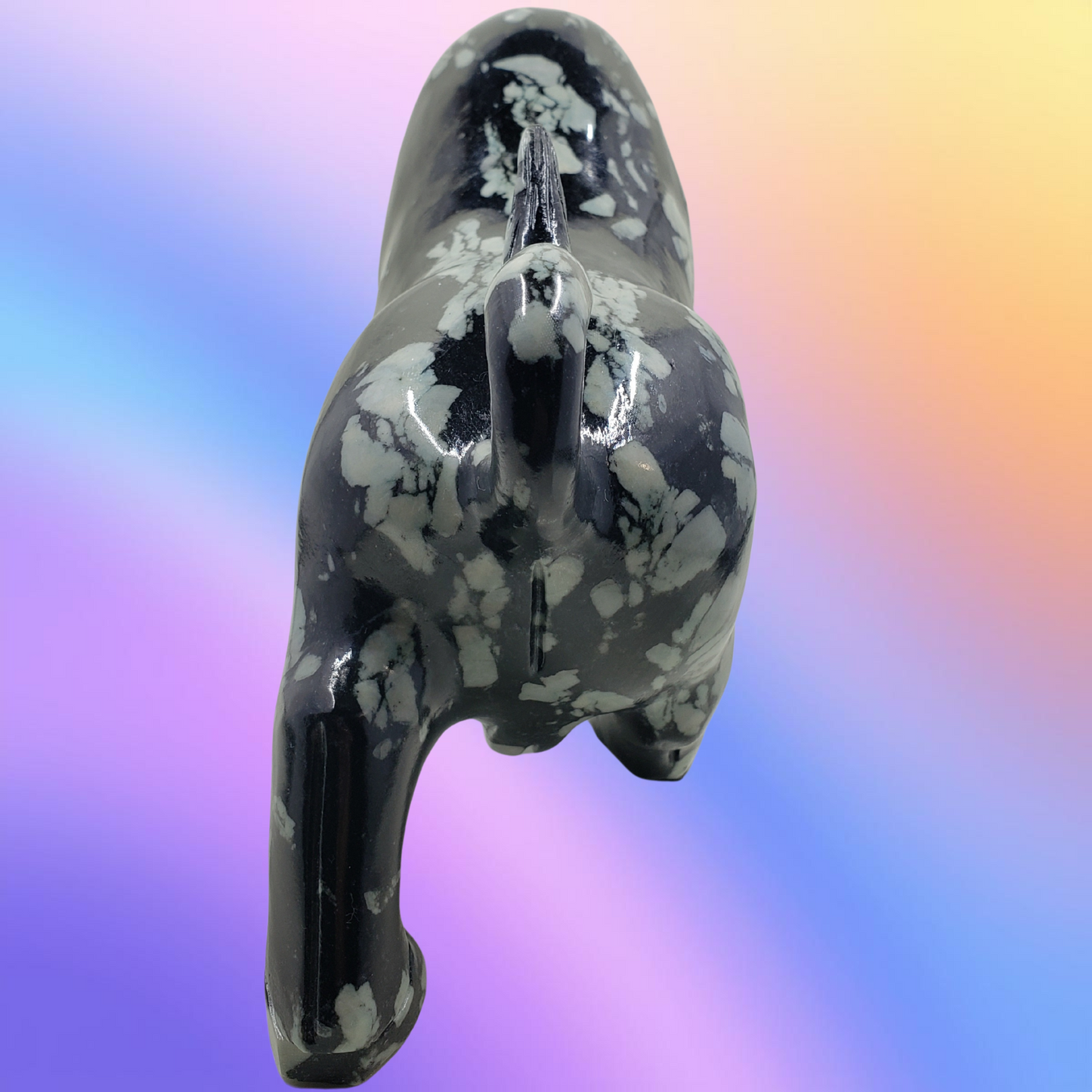 Chrysanthemum Stone Bull Carving