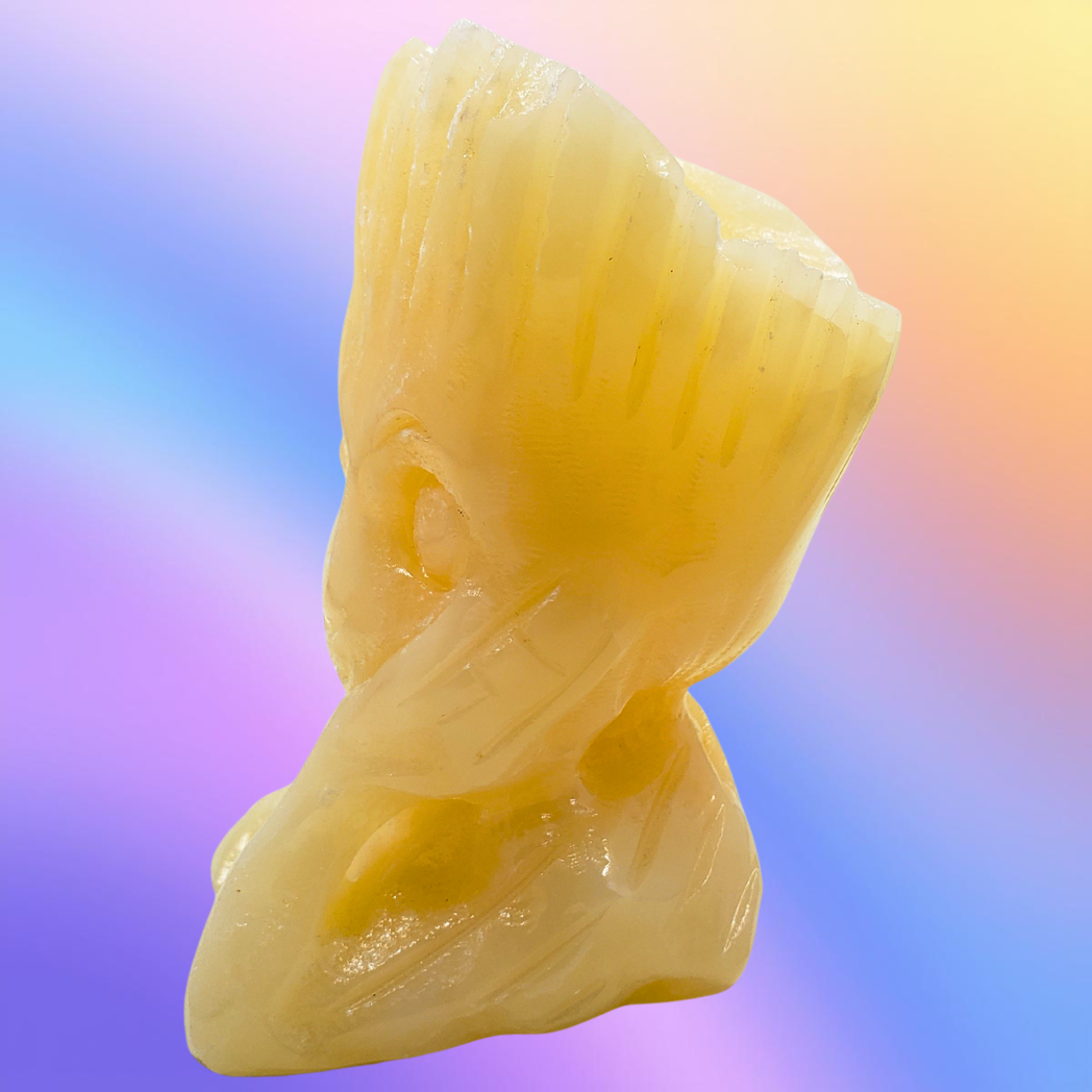 Citrine Groot Resting Face Carving