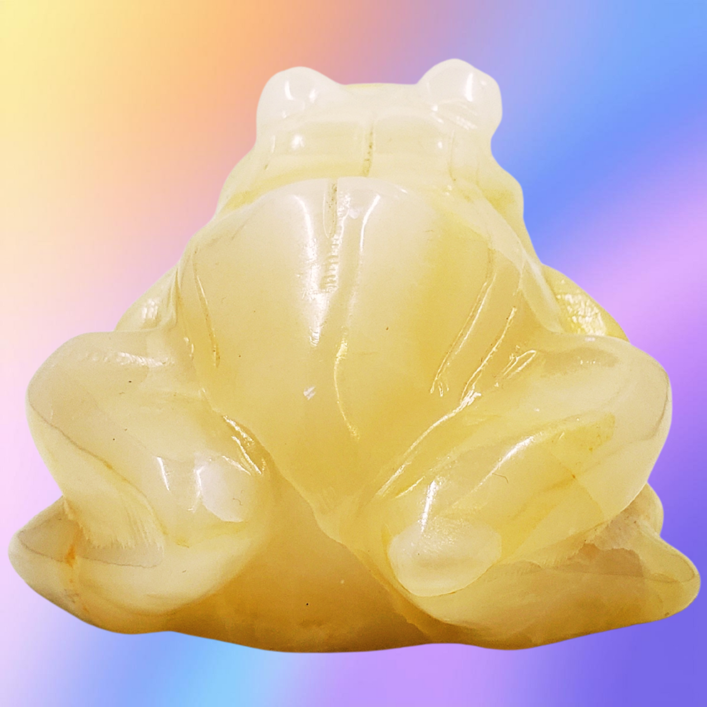Green Onyx Frog Carving