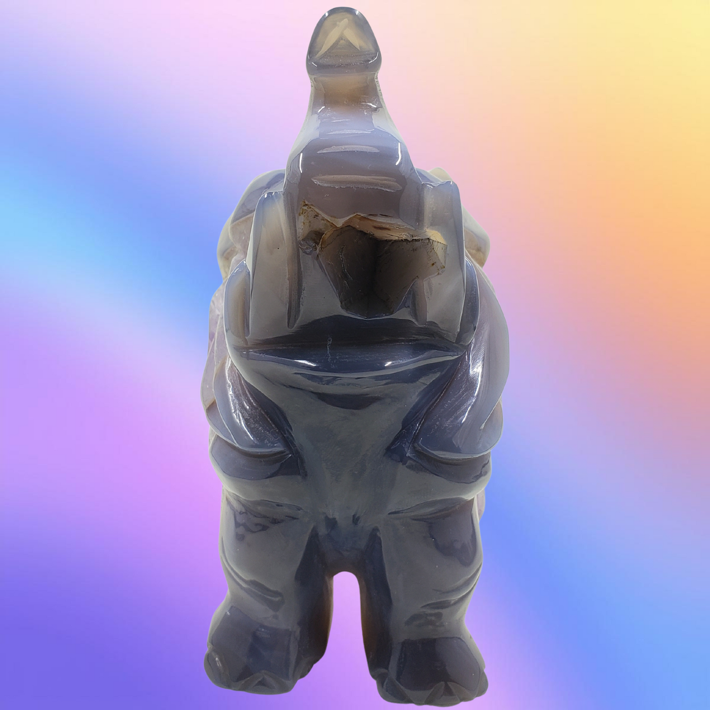 Amethyst Elephant Cluster Carving