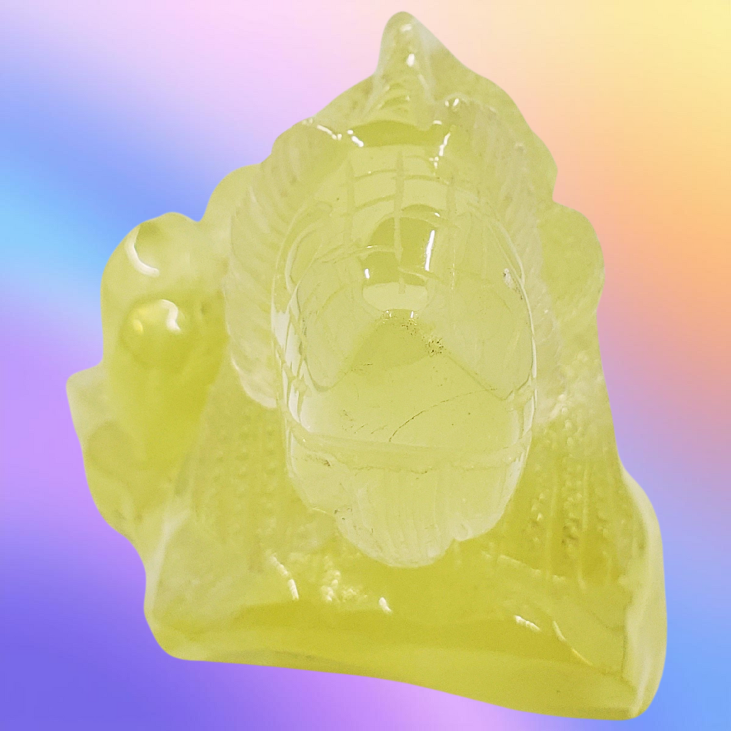 Citrine Lizard Carving