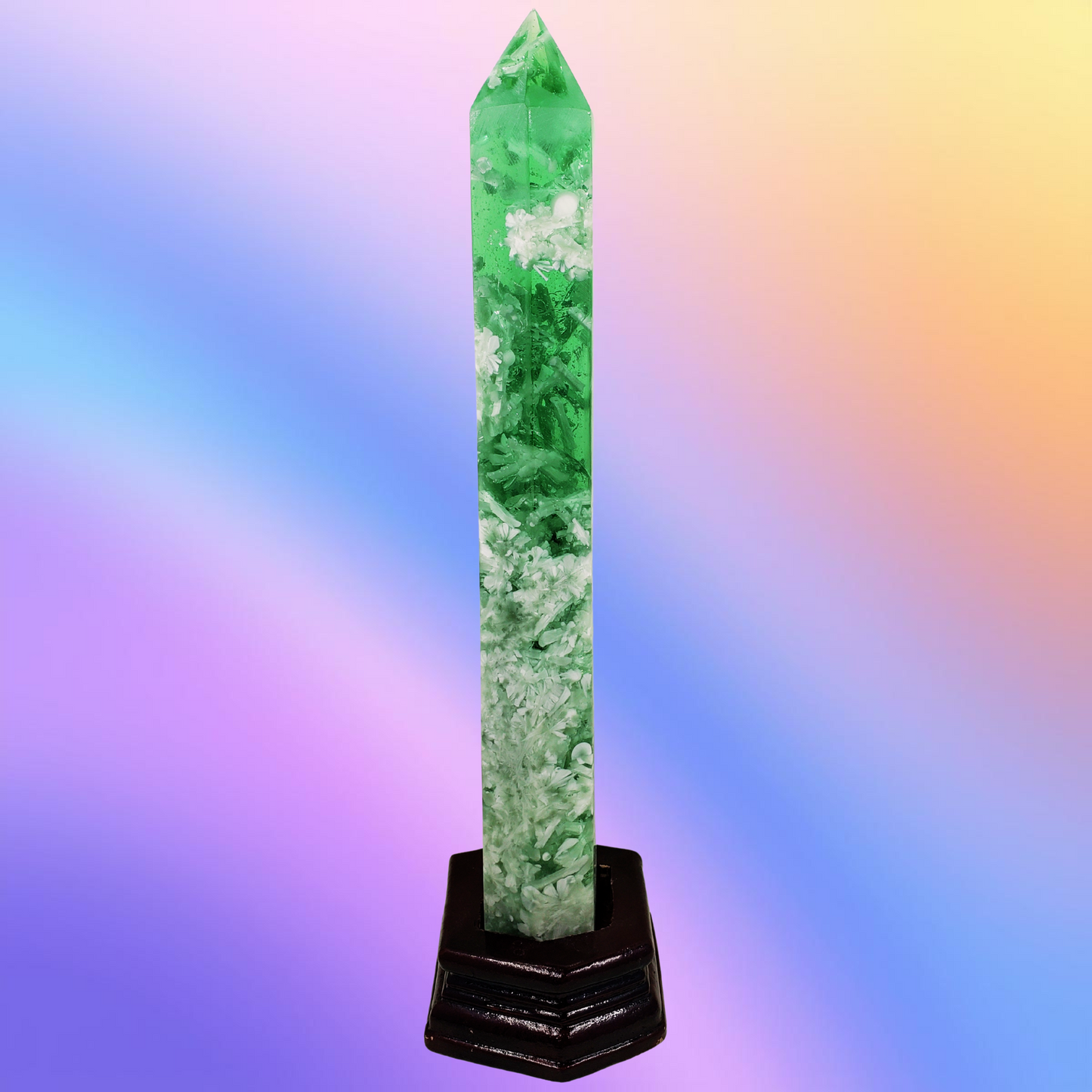 Green Glass Obelisk Tower