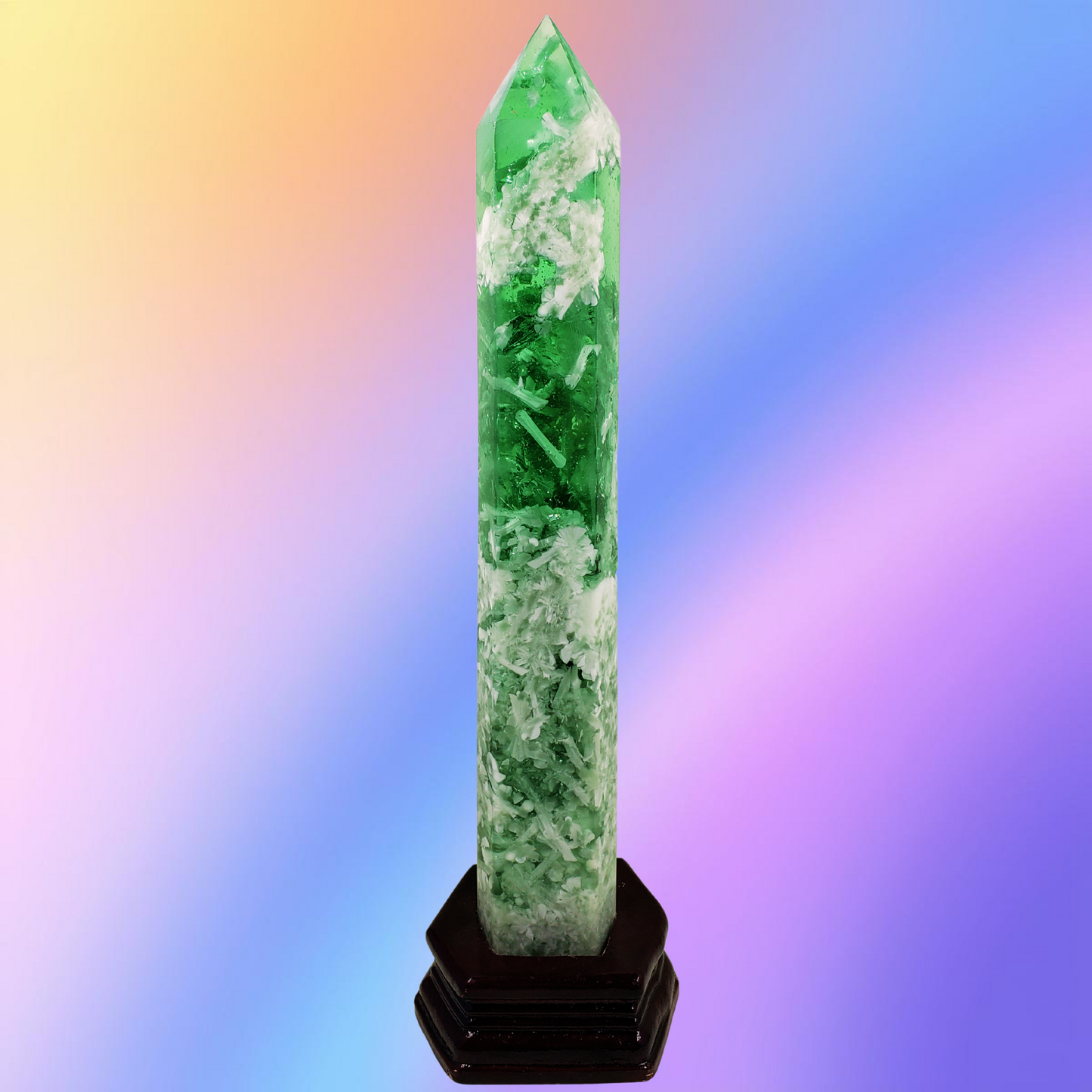 Green Glass Obelisk Tower