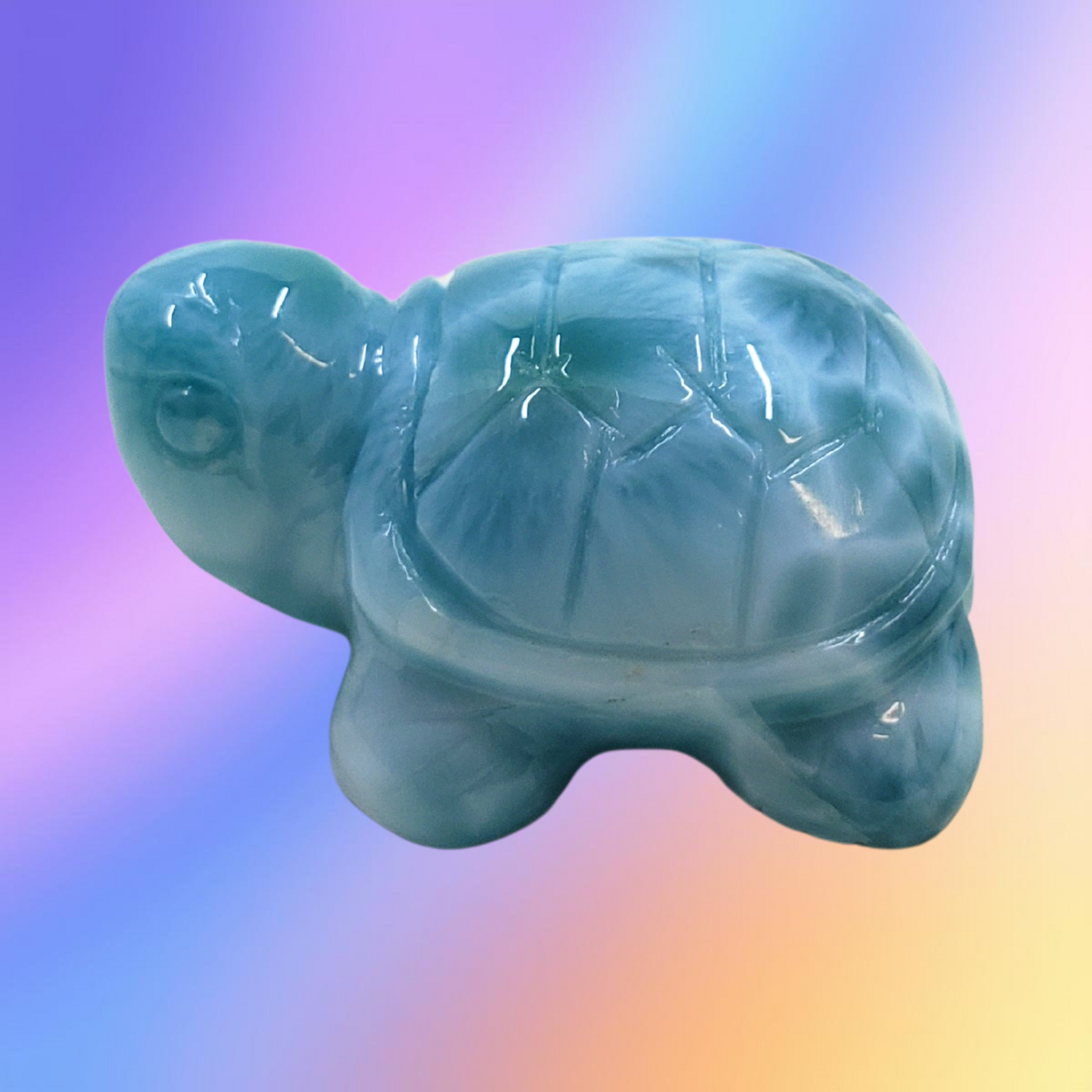 RARE Larimar Turtle Carving