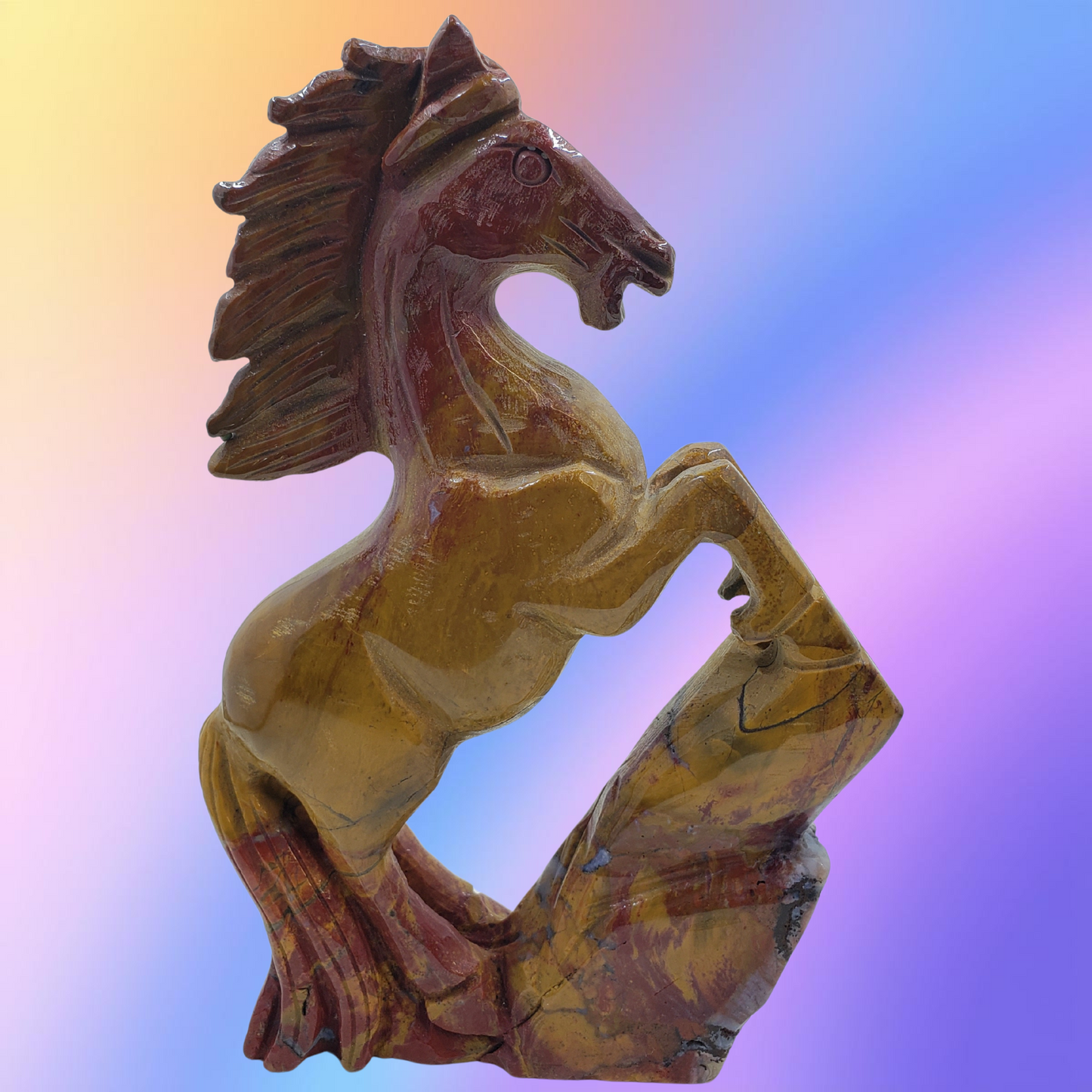 Ocean Jasper Horse Carving