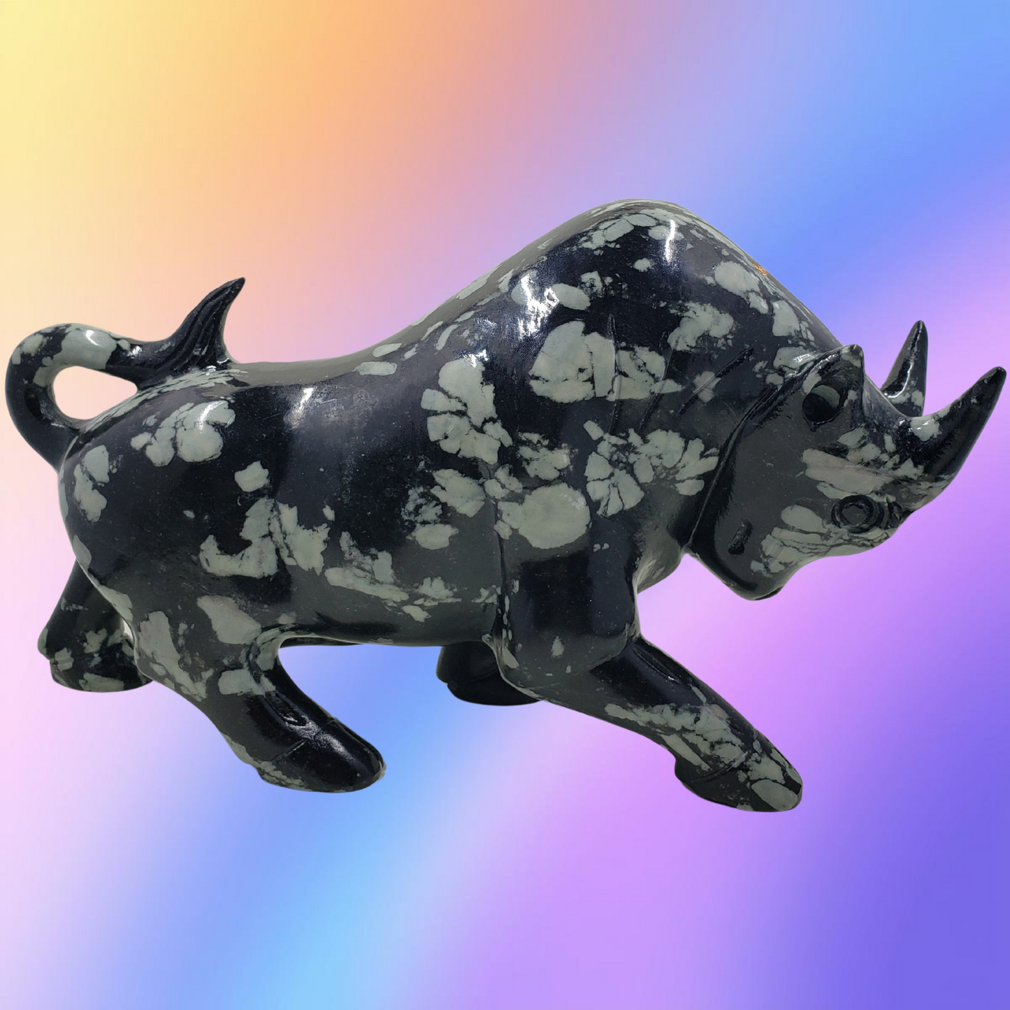 Chrysanthemum Stone Bull Carving