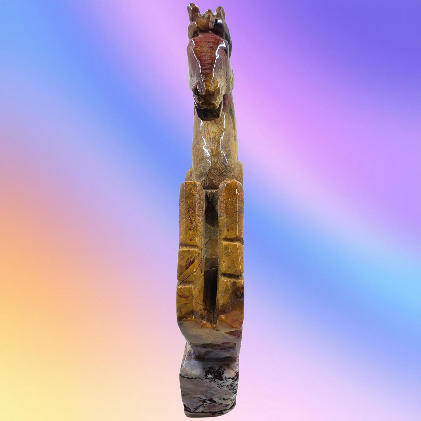 Ocean Jasper Horse Carving