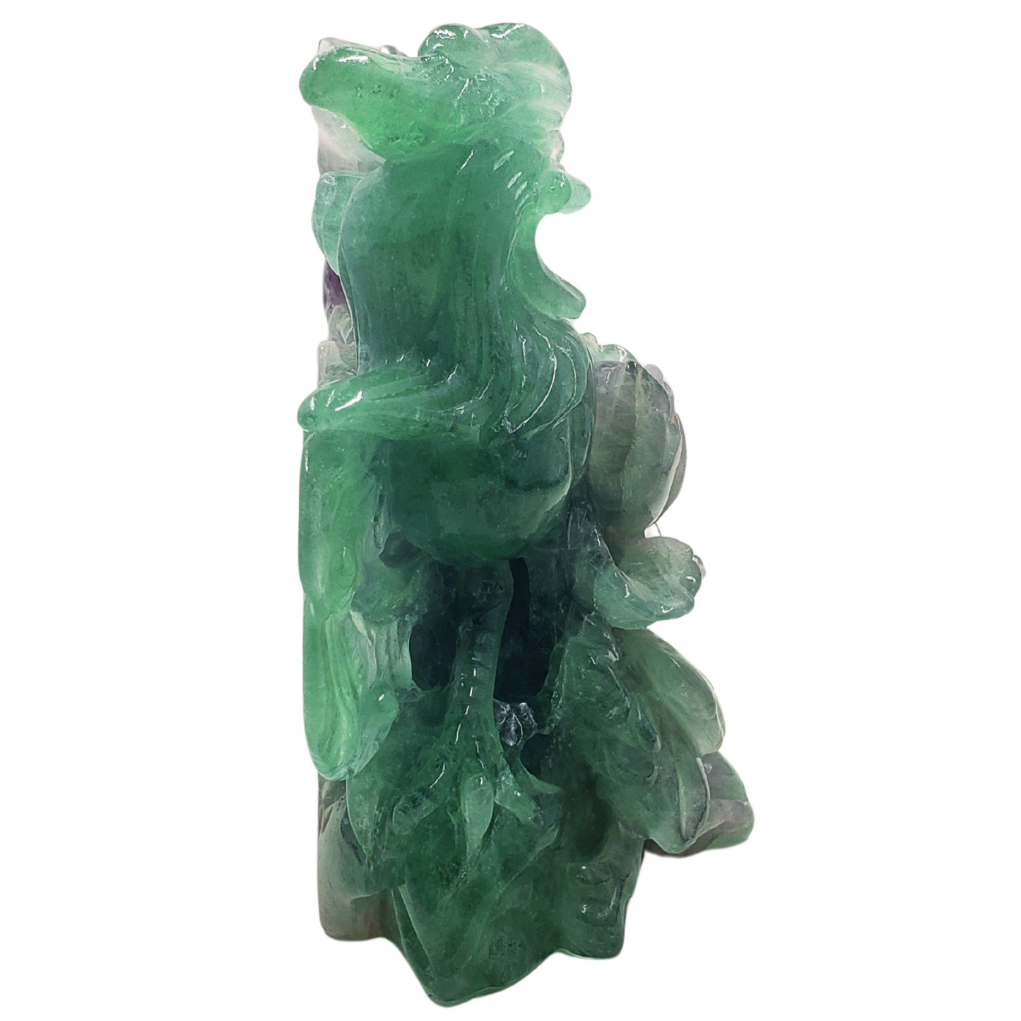 Rainbow Fluorite Phoenix with Flowers