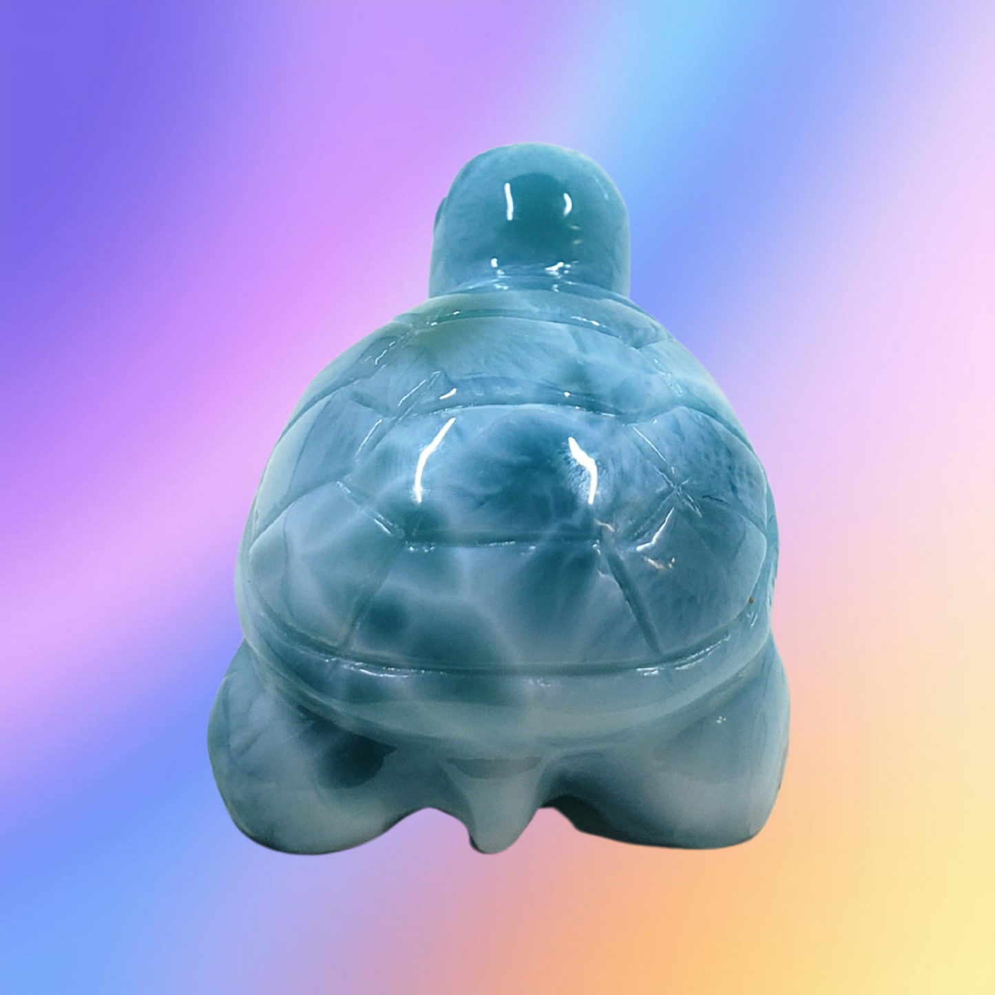 RARE Larimar Turtle Carving