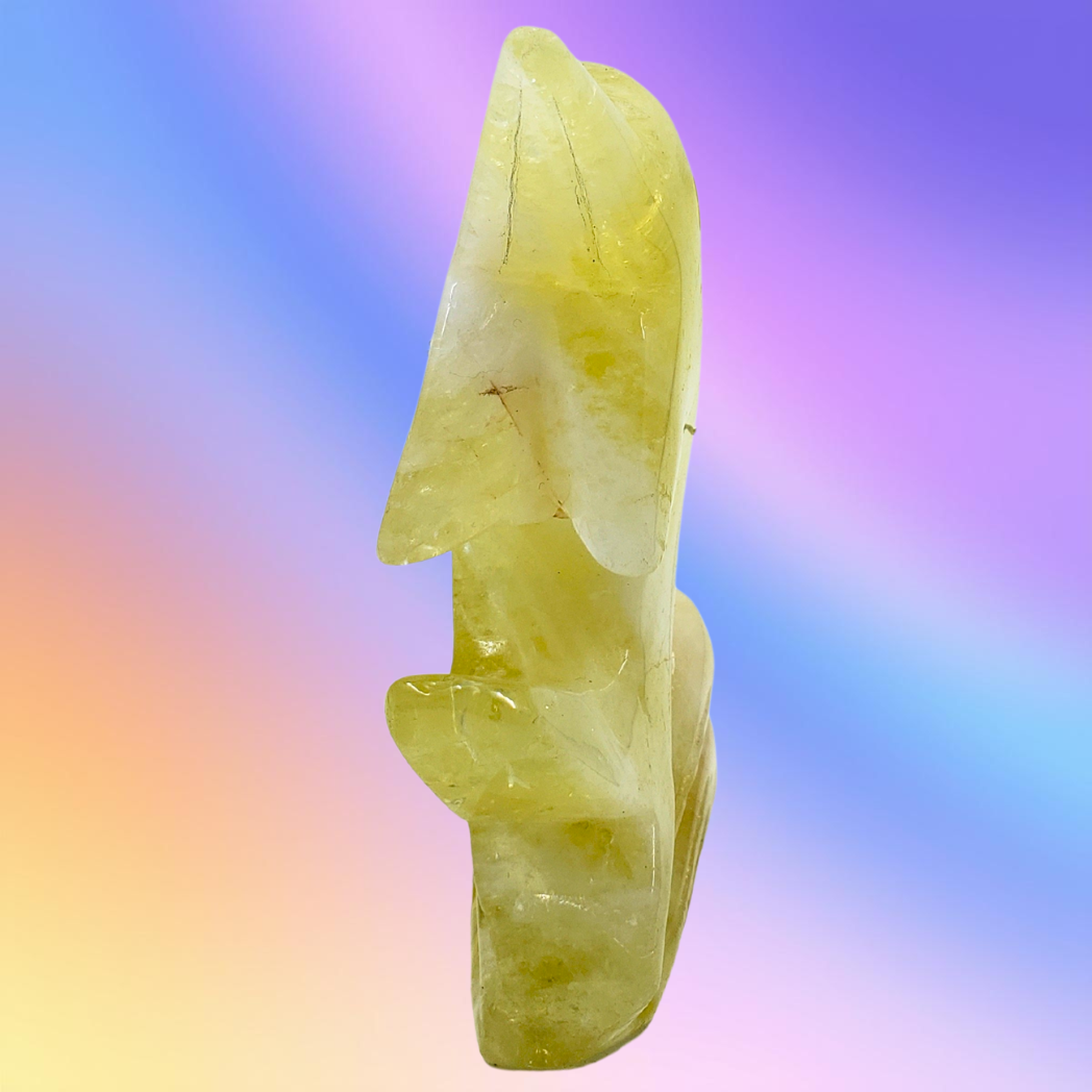 Citrine Dolphin Carving
