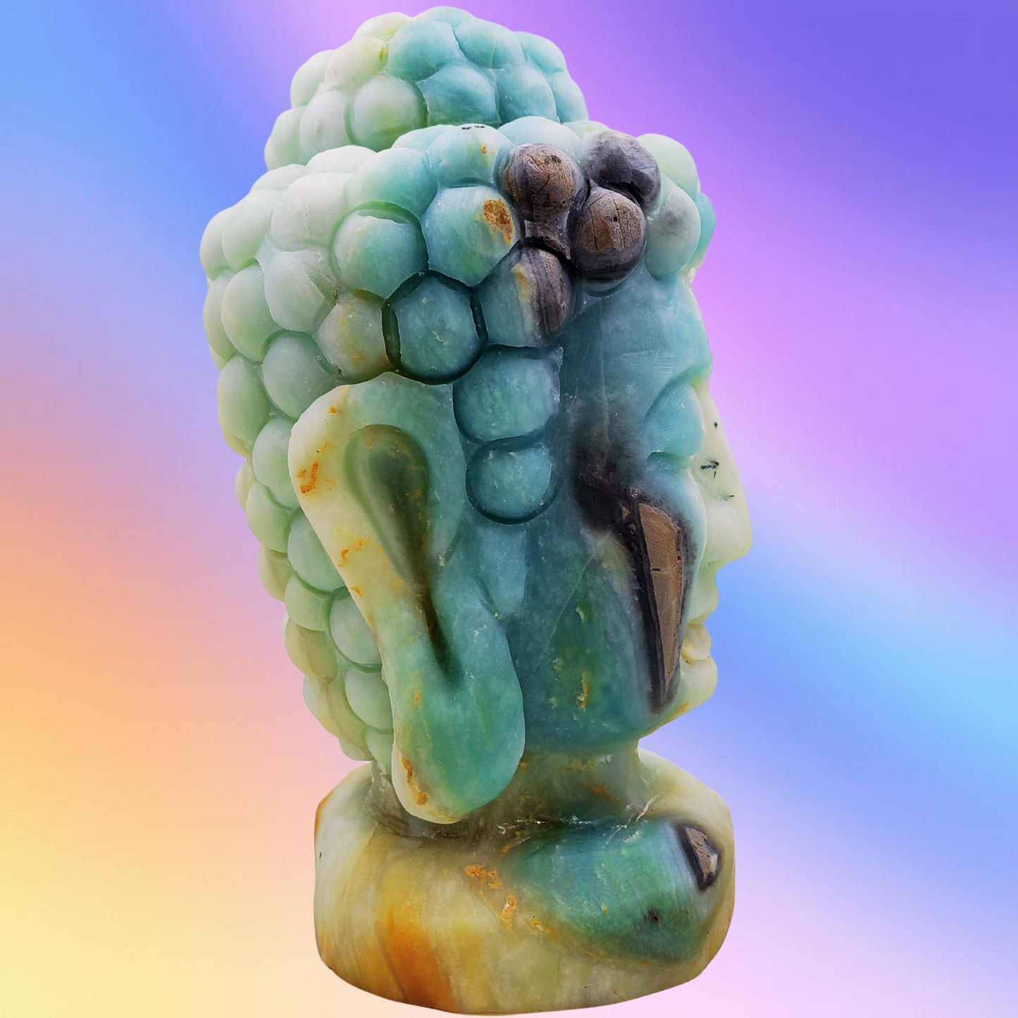 Amazonite Buddha Head