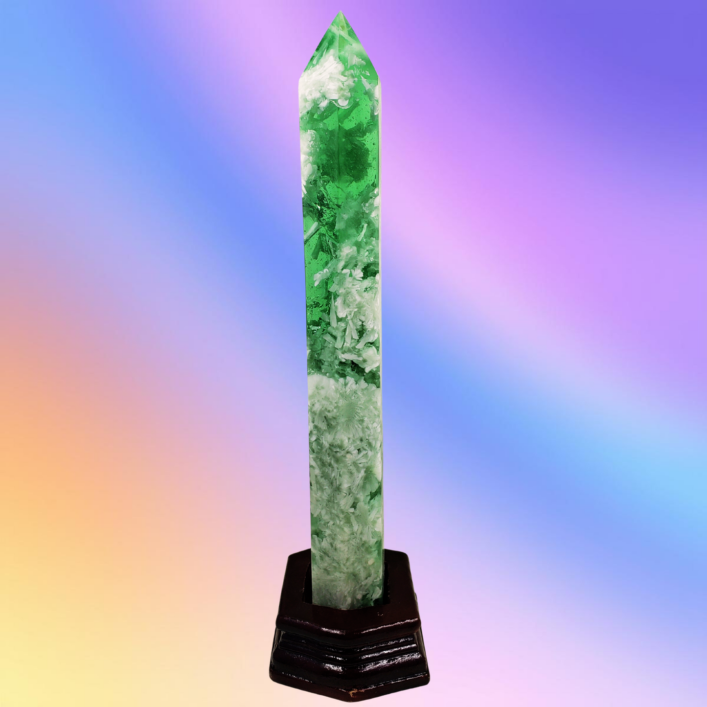 Green Glass Obelisk Tower
