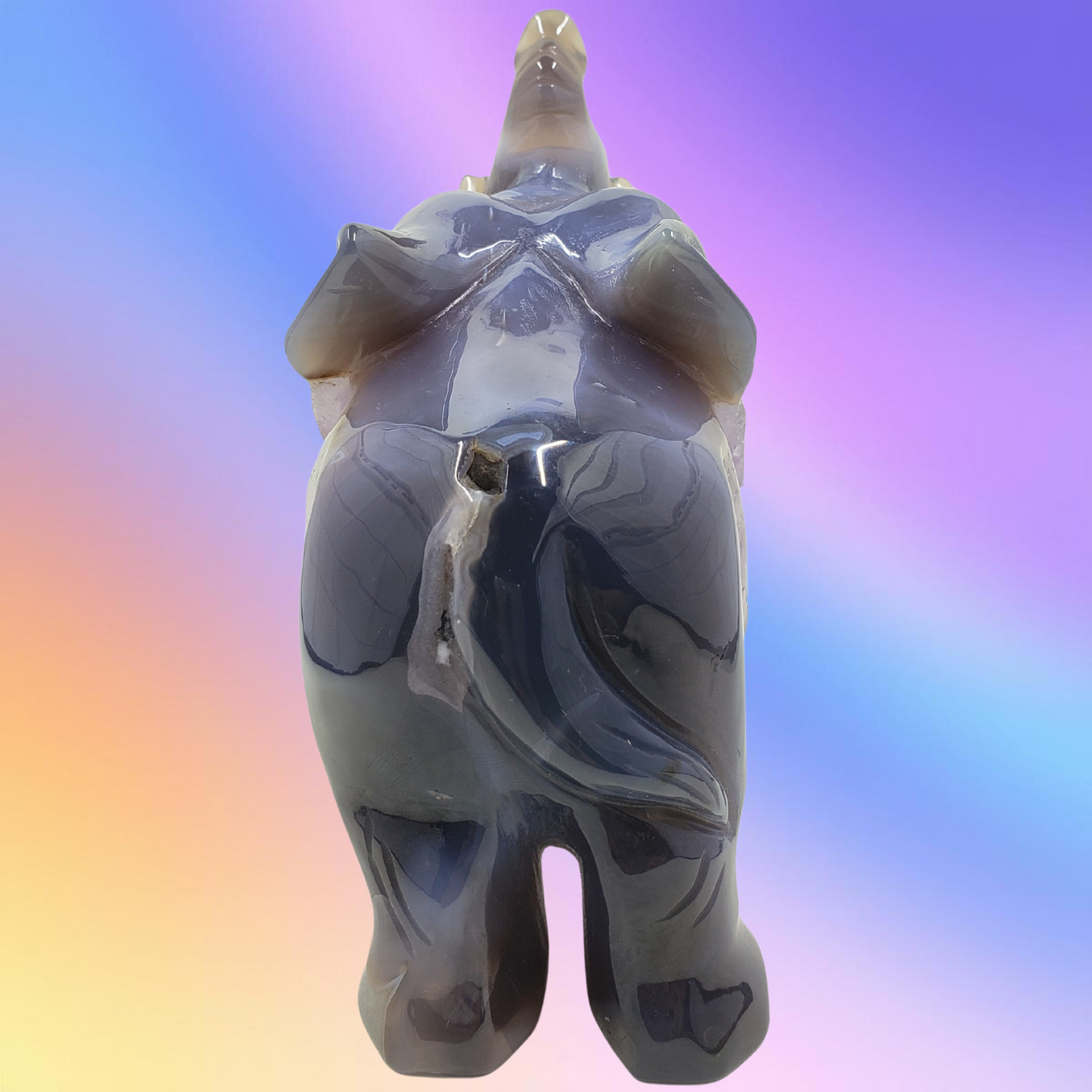 Amethyst Elephant Cluster Carving