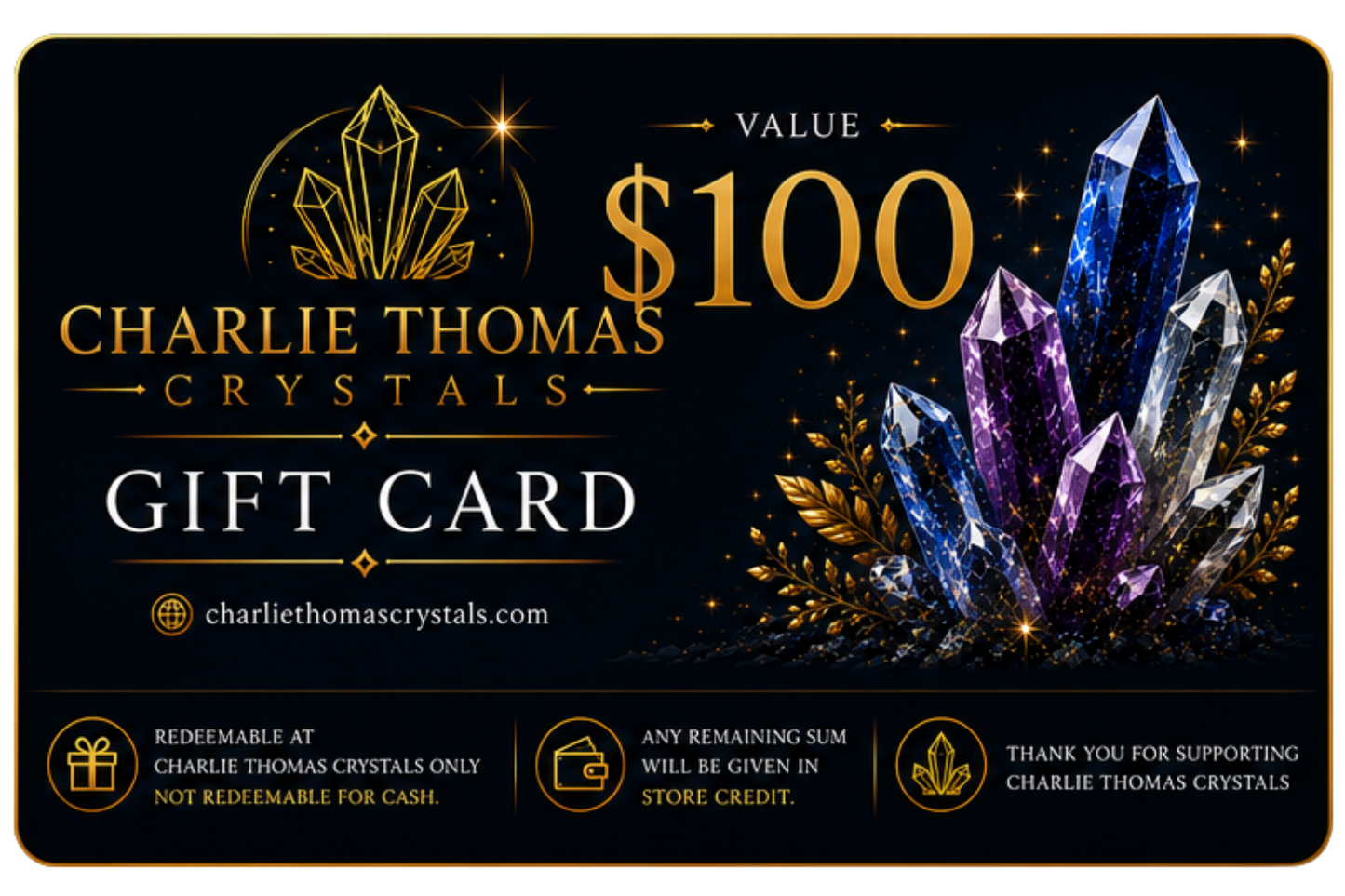 Charlie Thomas Crystals Gift Cards