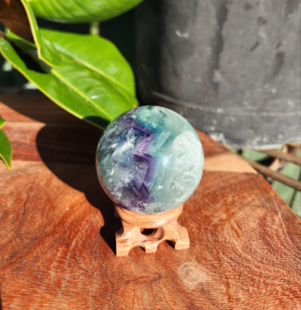 Feather Fluorite Sphere