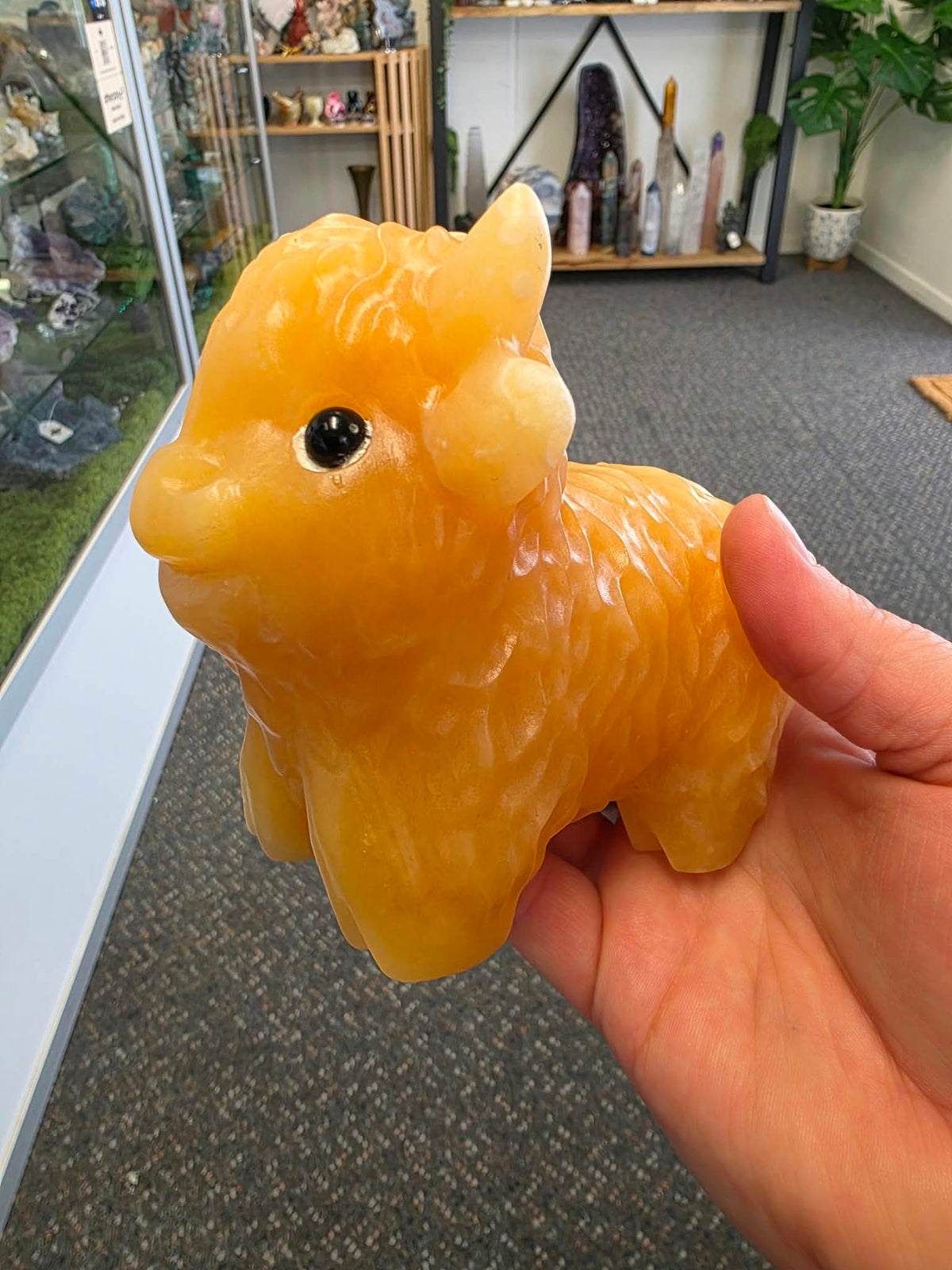 Yellow Calcite Carvings