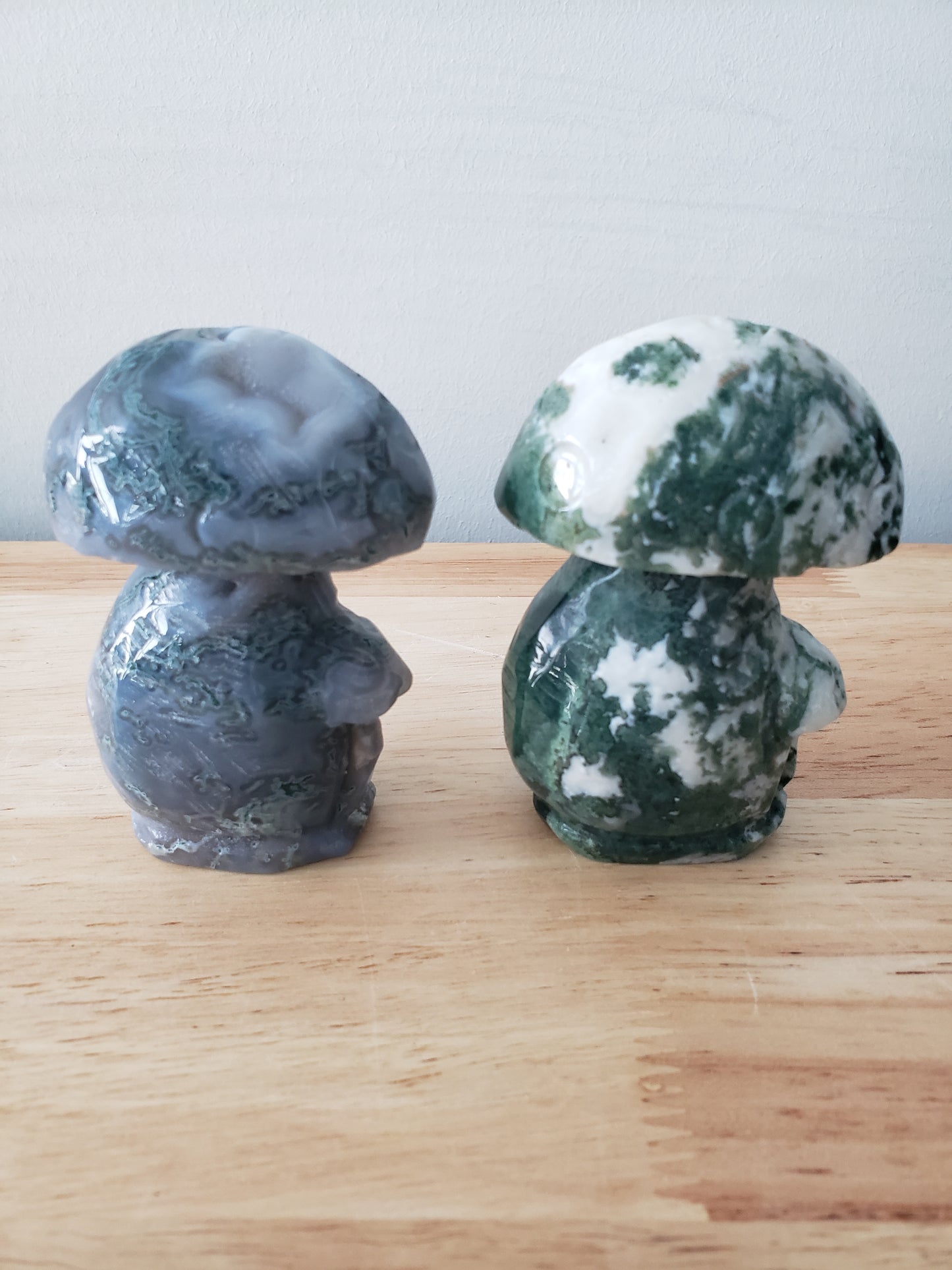 Moss Agate Mushroom Heads
