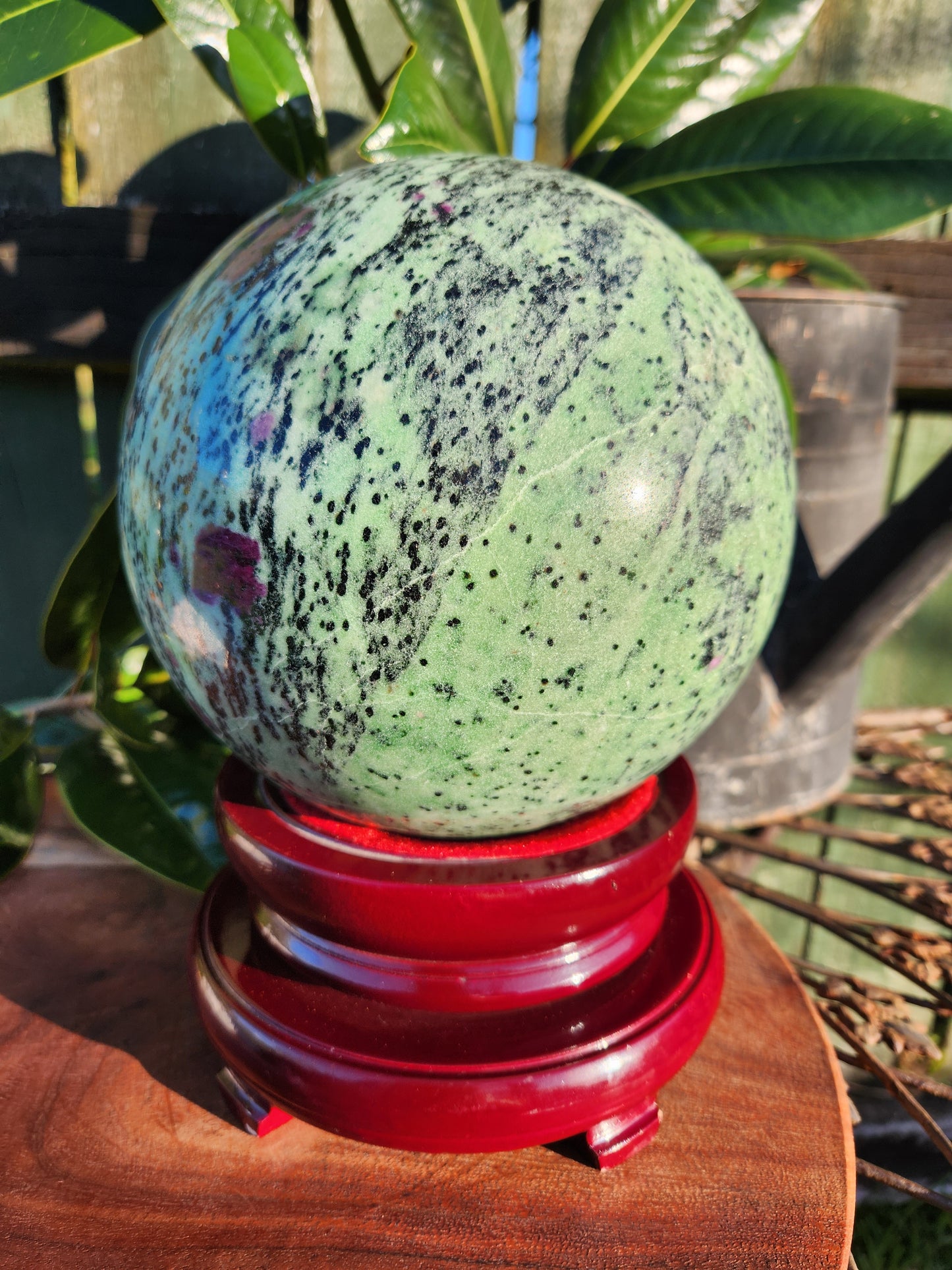 Ruby Zoisite Sphere