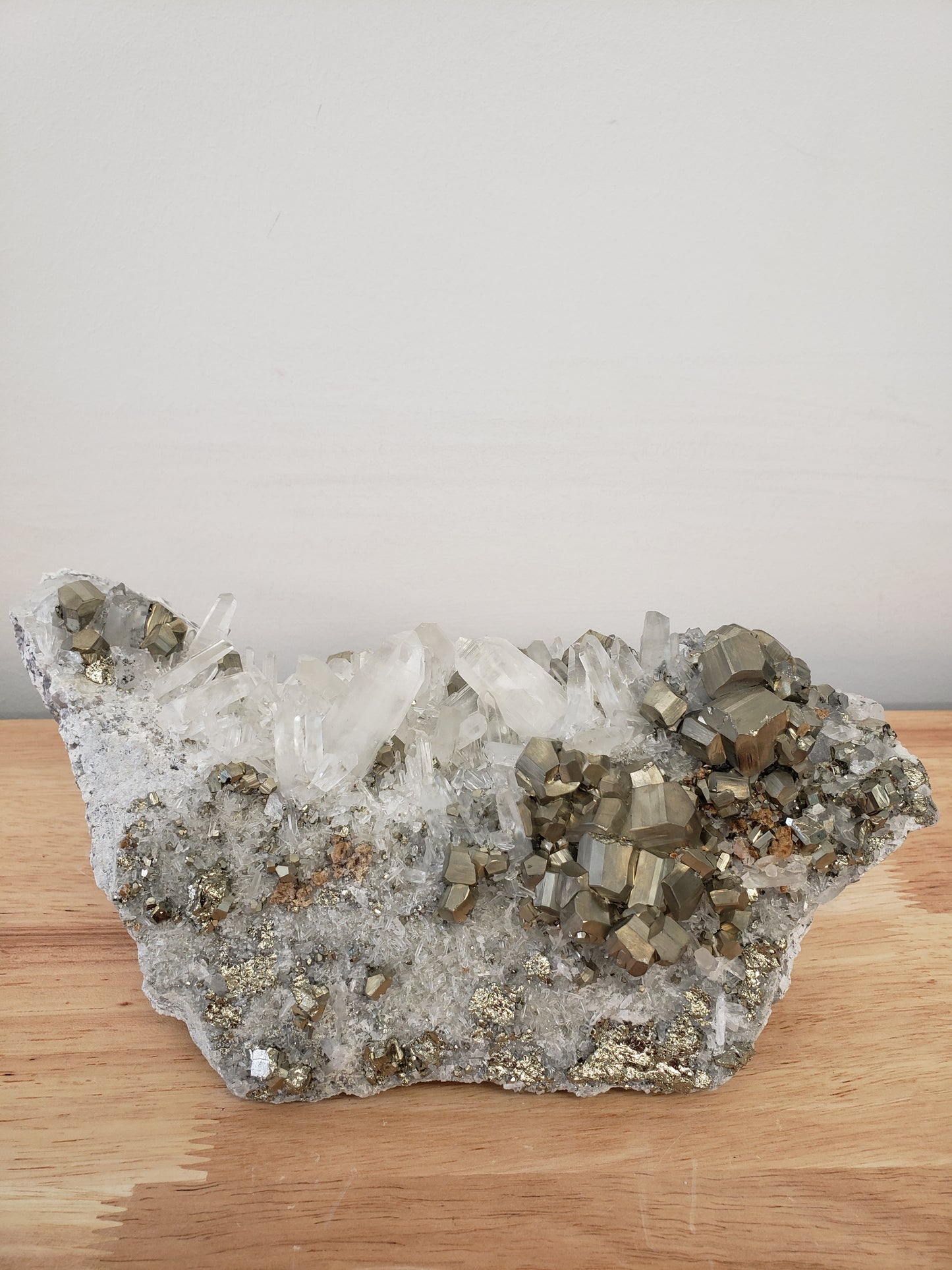 Clear Quartz with Pyrite Specimen