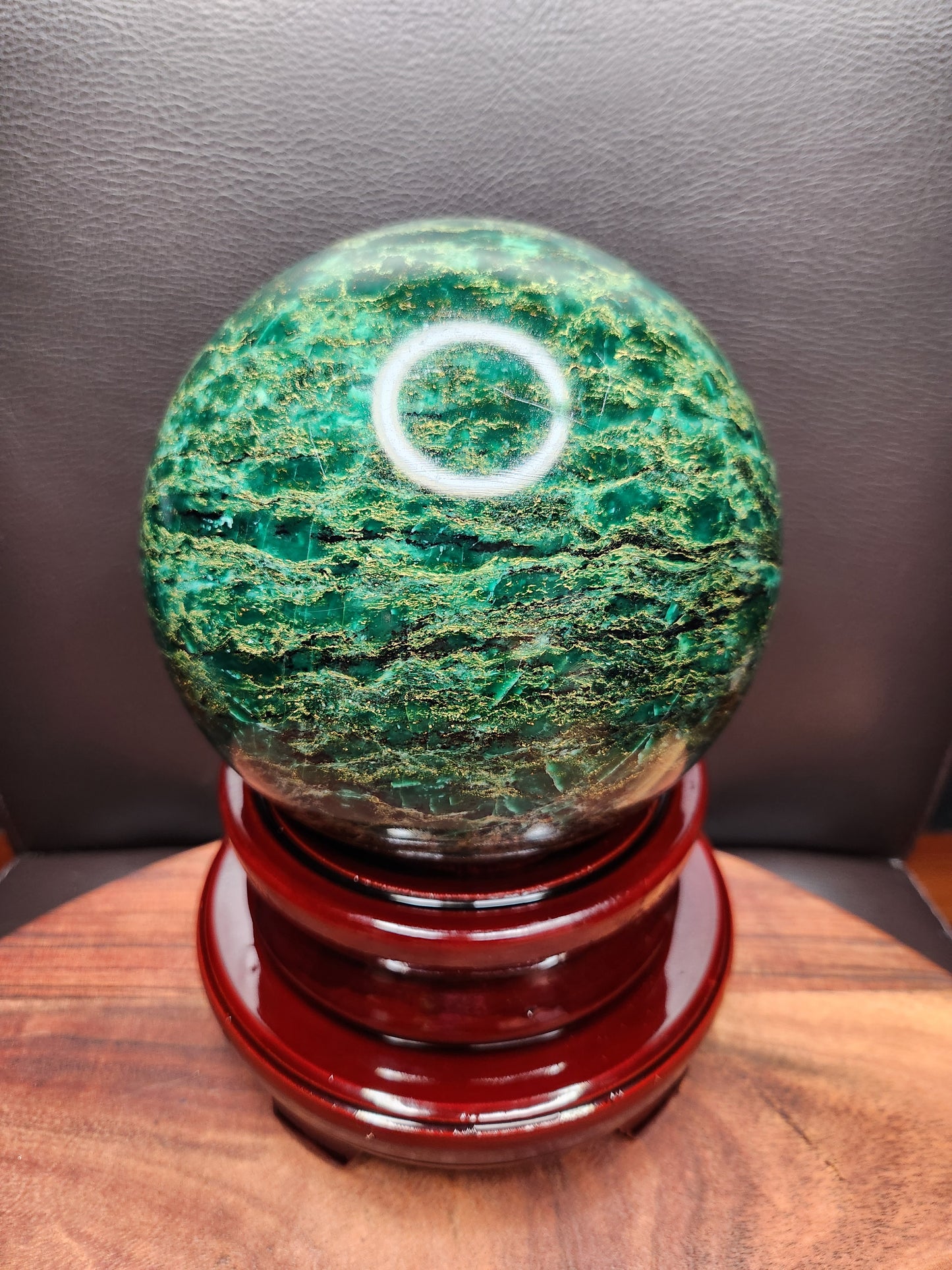 Green Emerald Stone Sphere