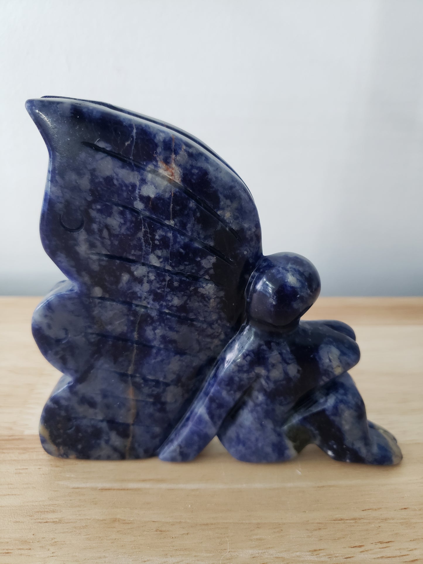 Sodalite Fairy Standing Carving