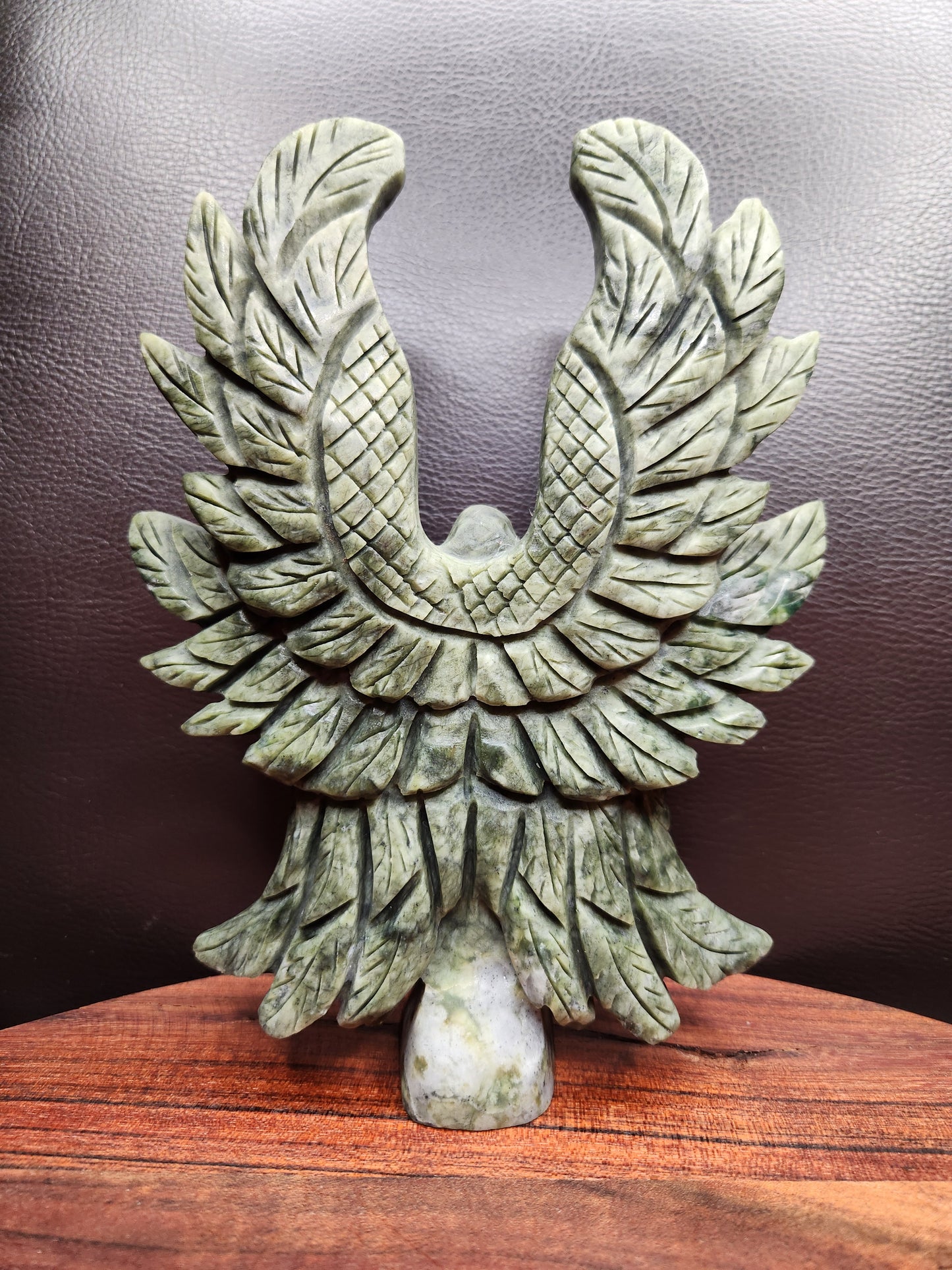 Green Jade Angel Carving