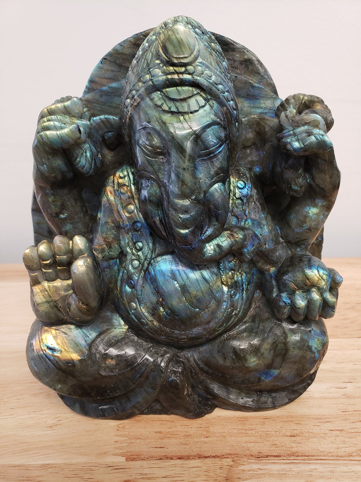 Labradorite Ganesh Carving
