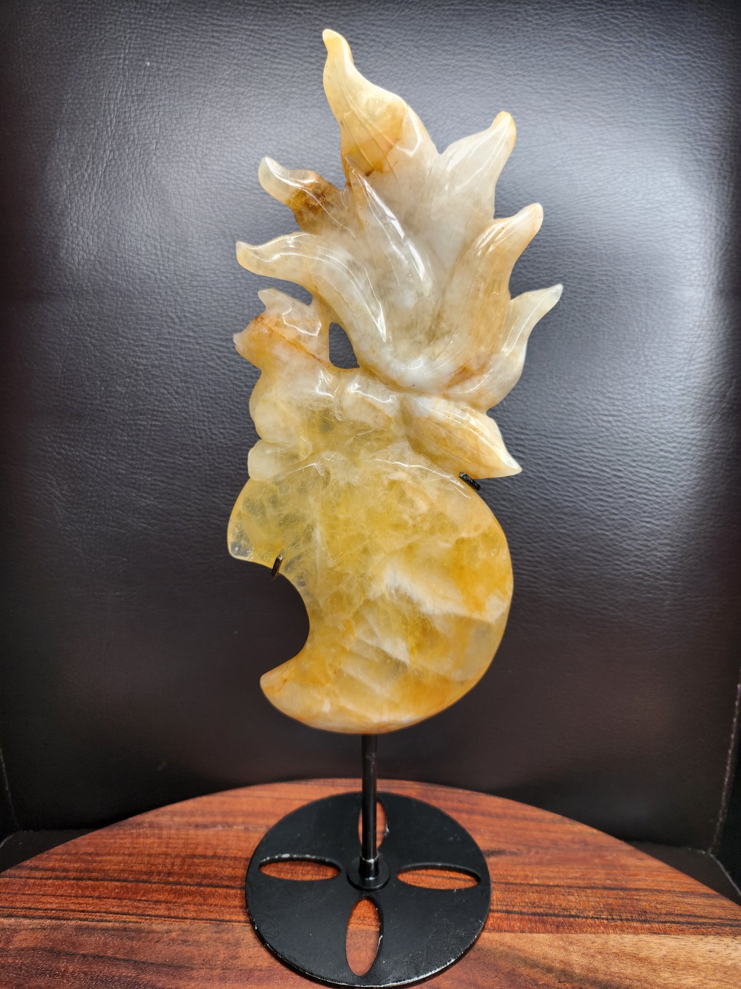 Golden Healer Nine Tail Fox on Stand