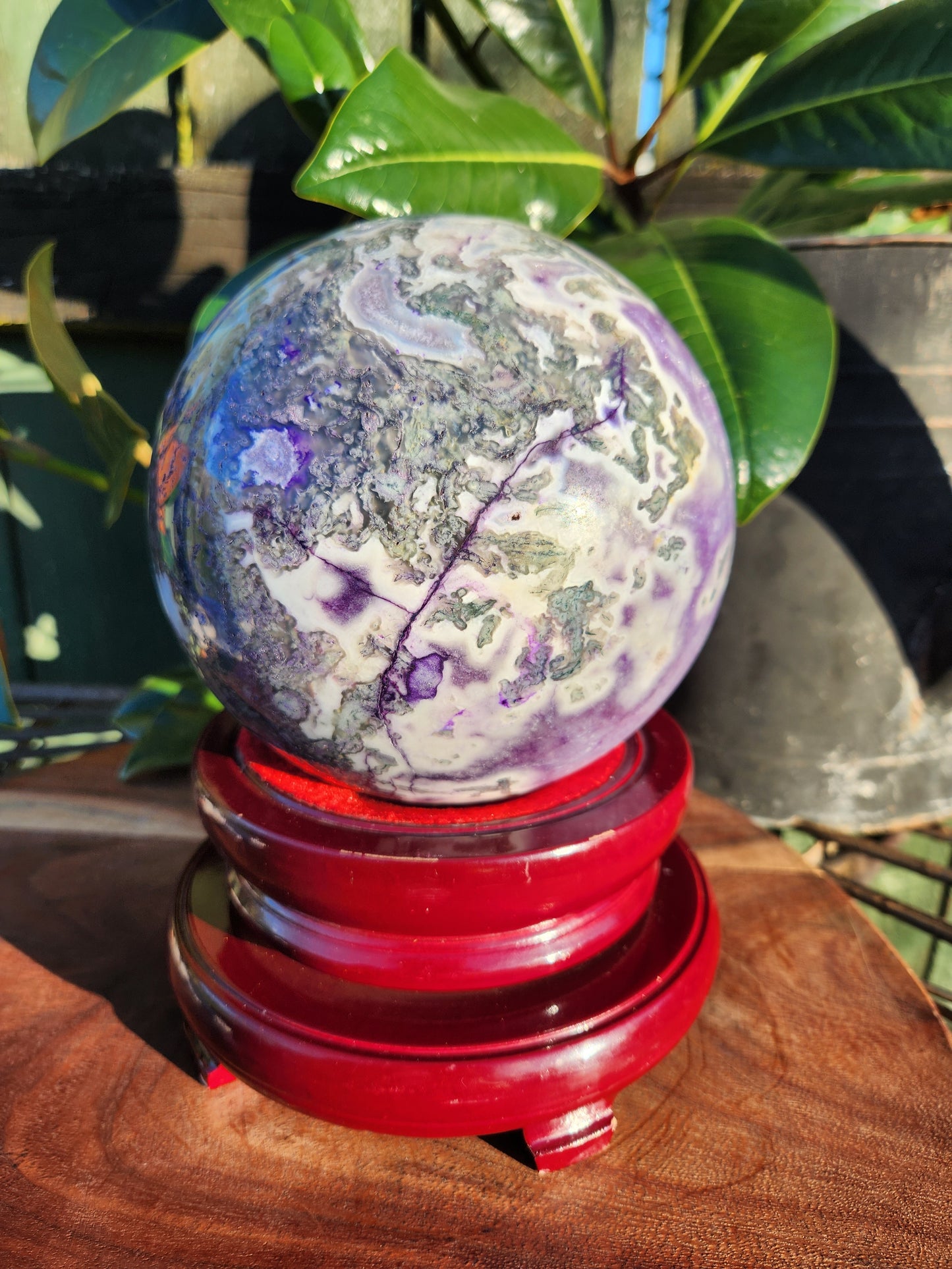 Purple Moss Agate Sphere