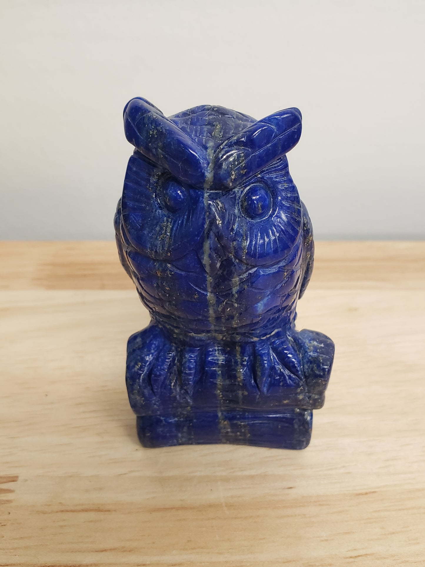 Lapis Owl Carving