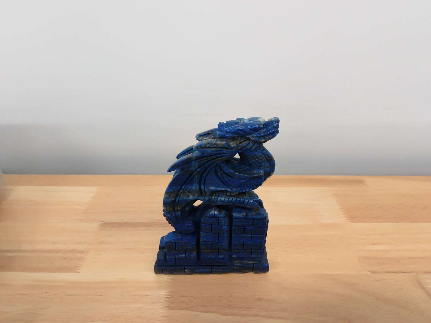 Lapis Lazuli Dragon Carving