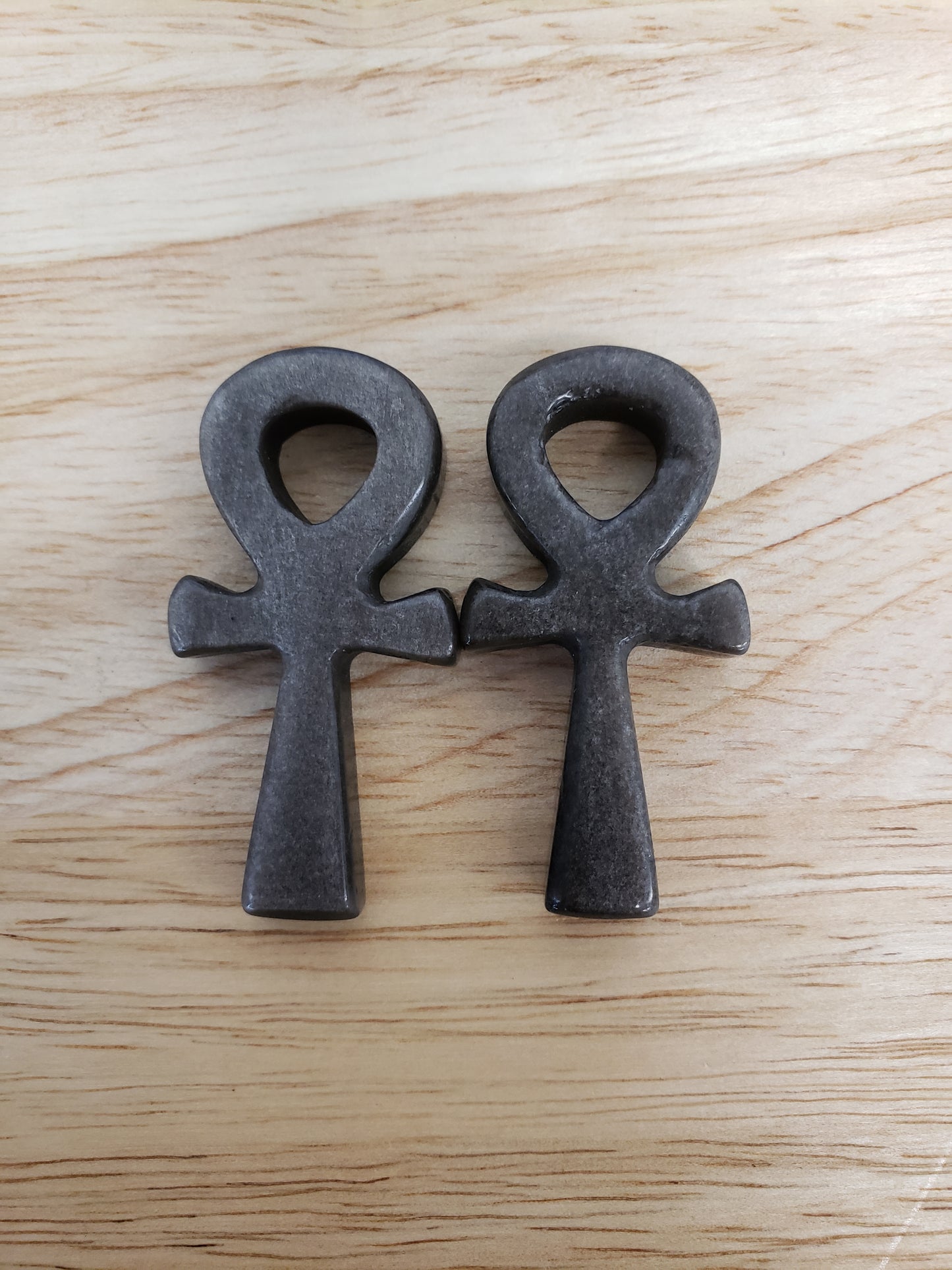 Silver Sheen Ankh Mini Carving