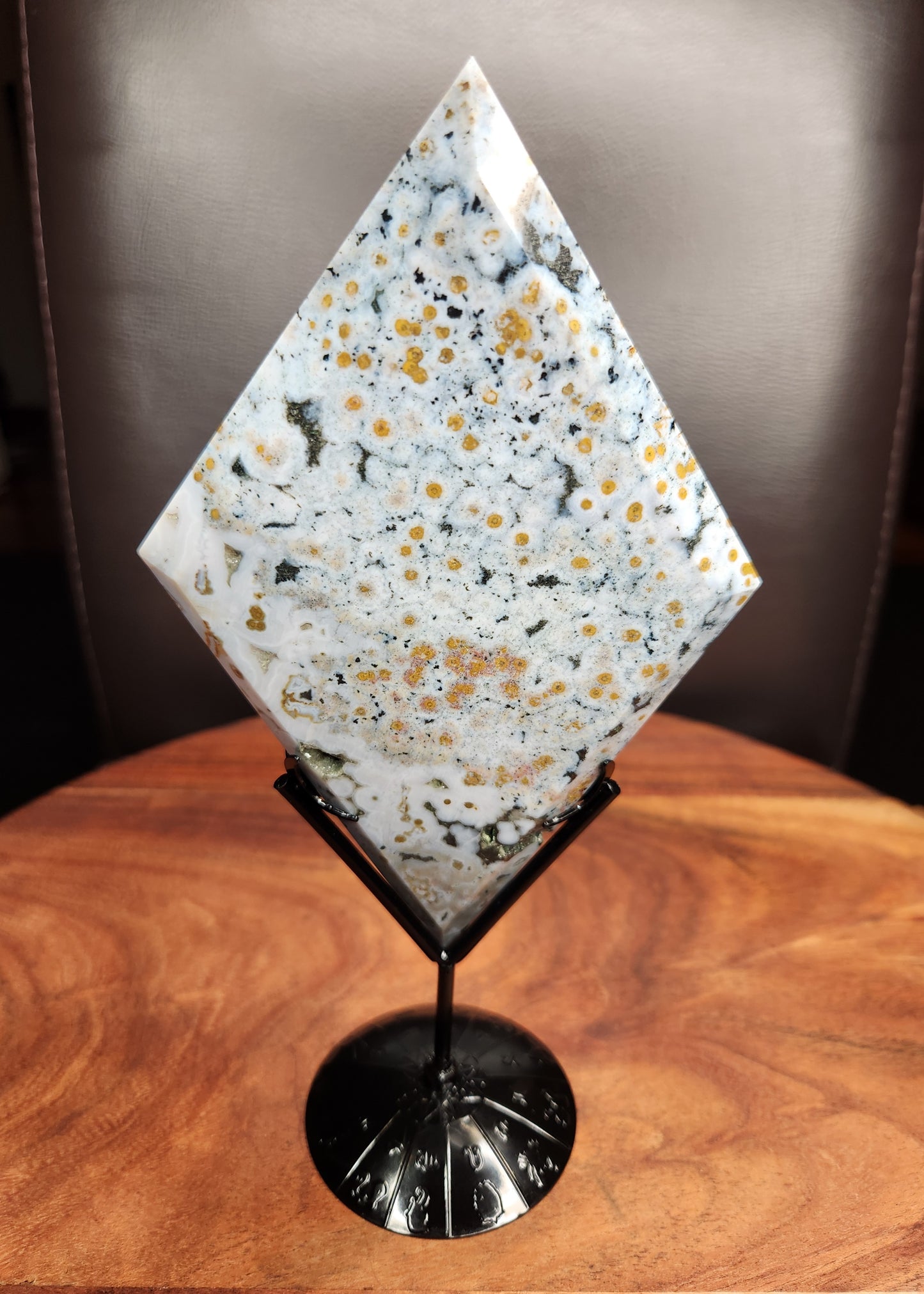 Ocean Jasper Diamond on Stand