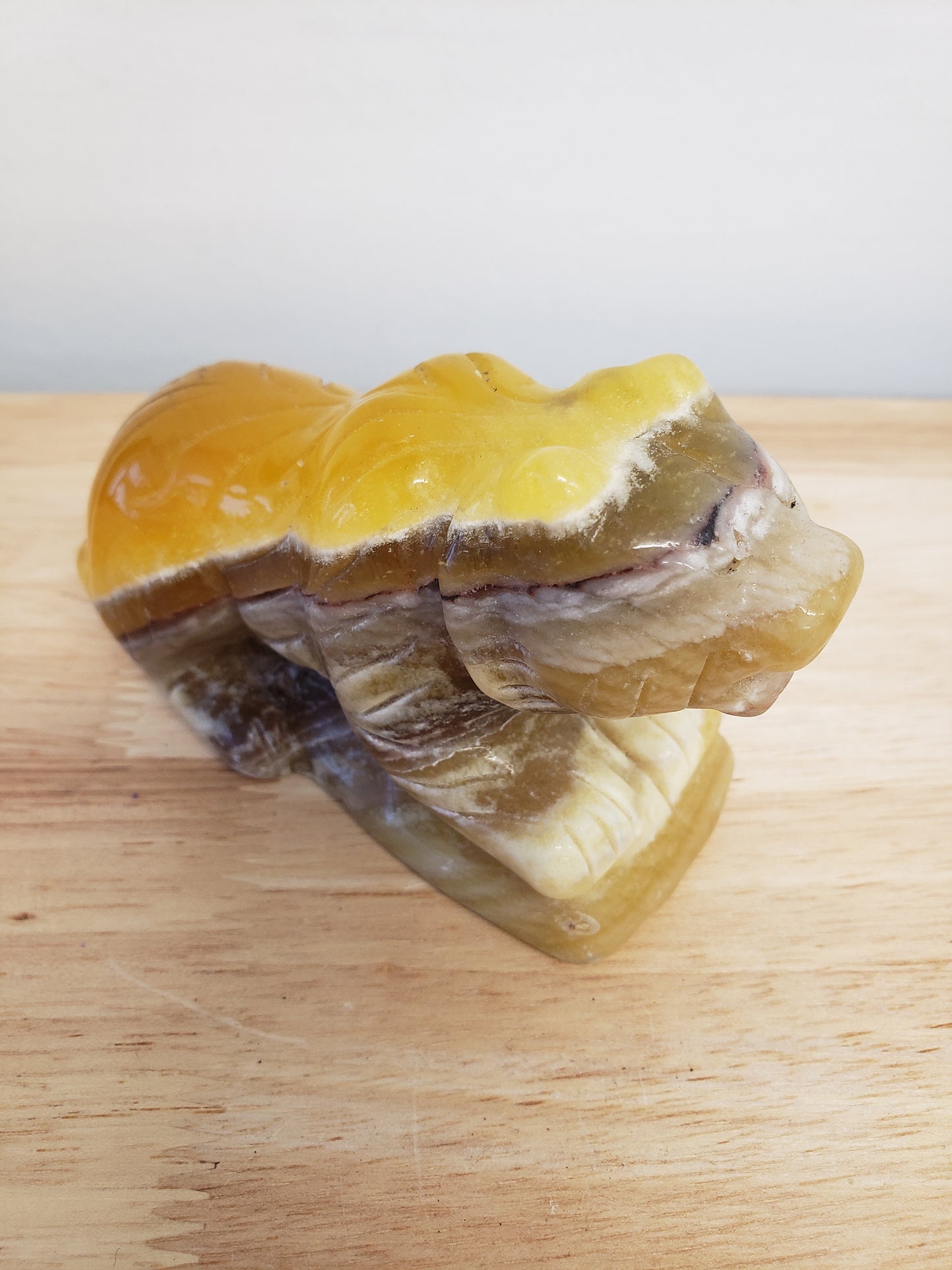 Yellow Fluorite Tiger Carving
