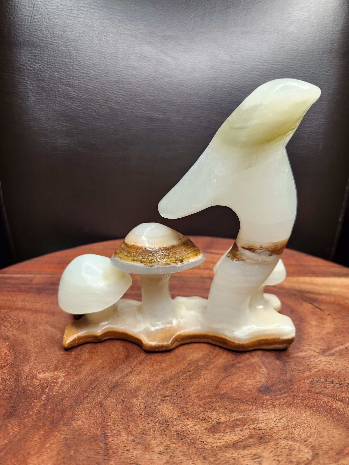 Green Onyx Mushrooms Carving
