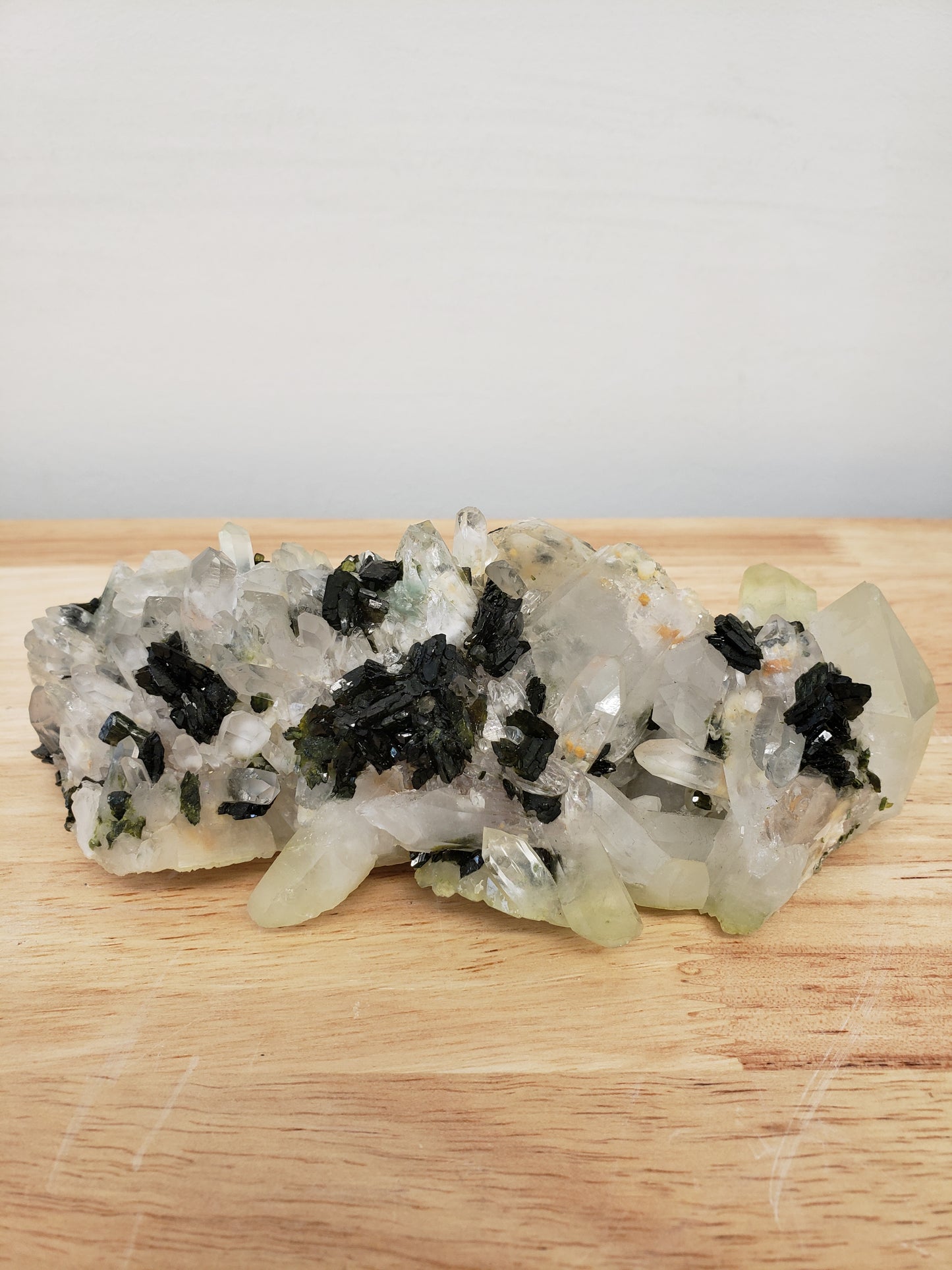 Quartz Cluster with Epidote Specimen