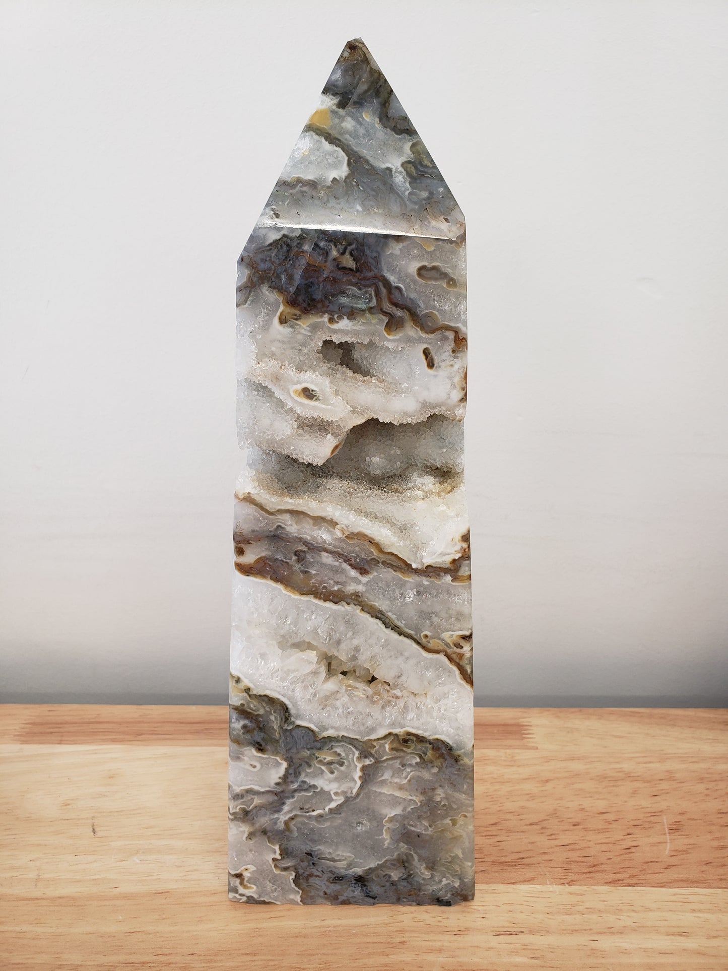 Moss Agate Cluster Tower