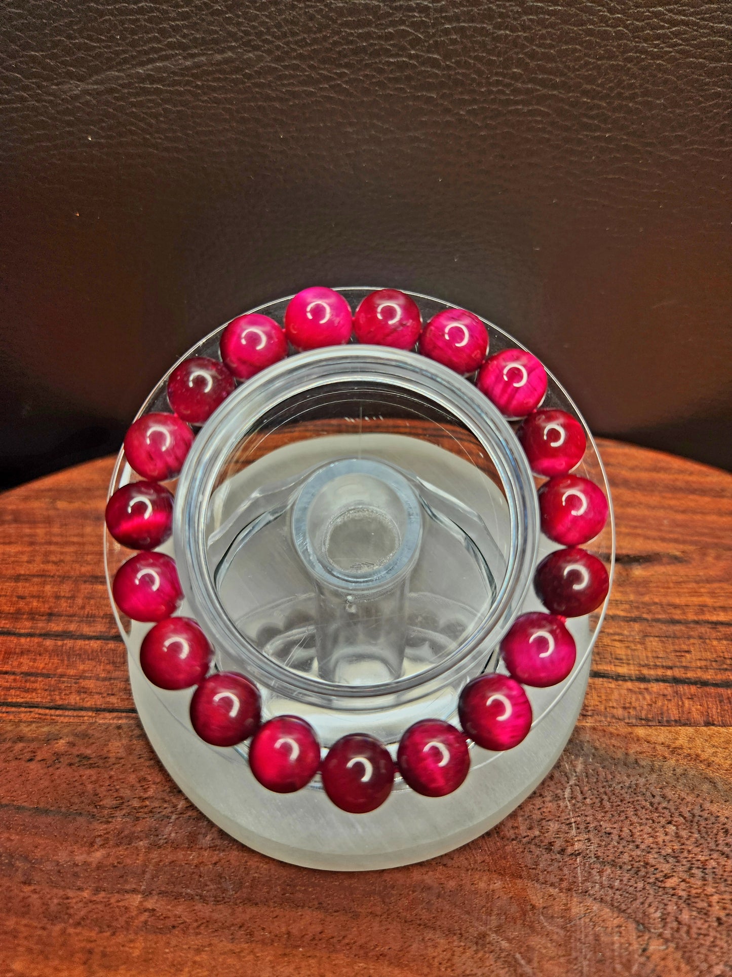 Pink Tigerseye Bracelet Dyed