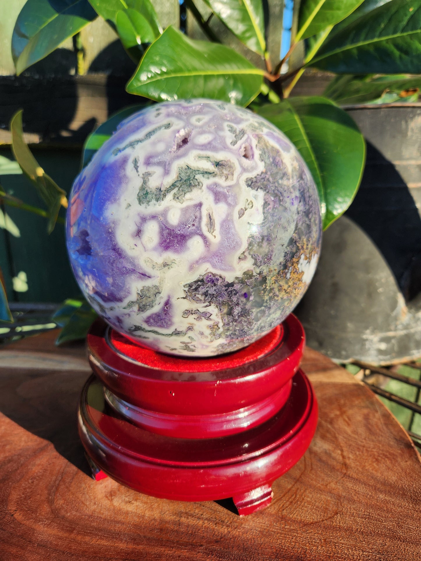 Purple Moss Agate Sphere