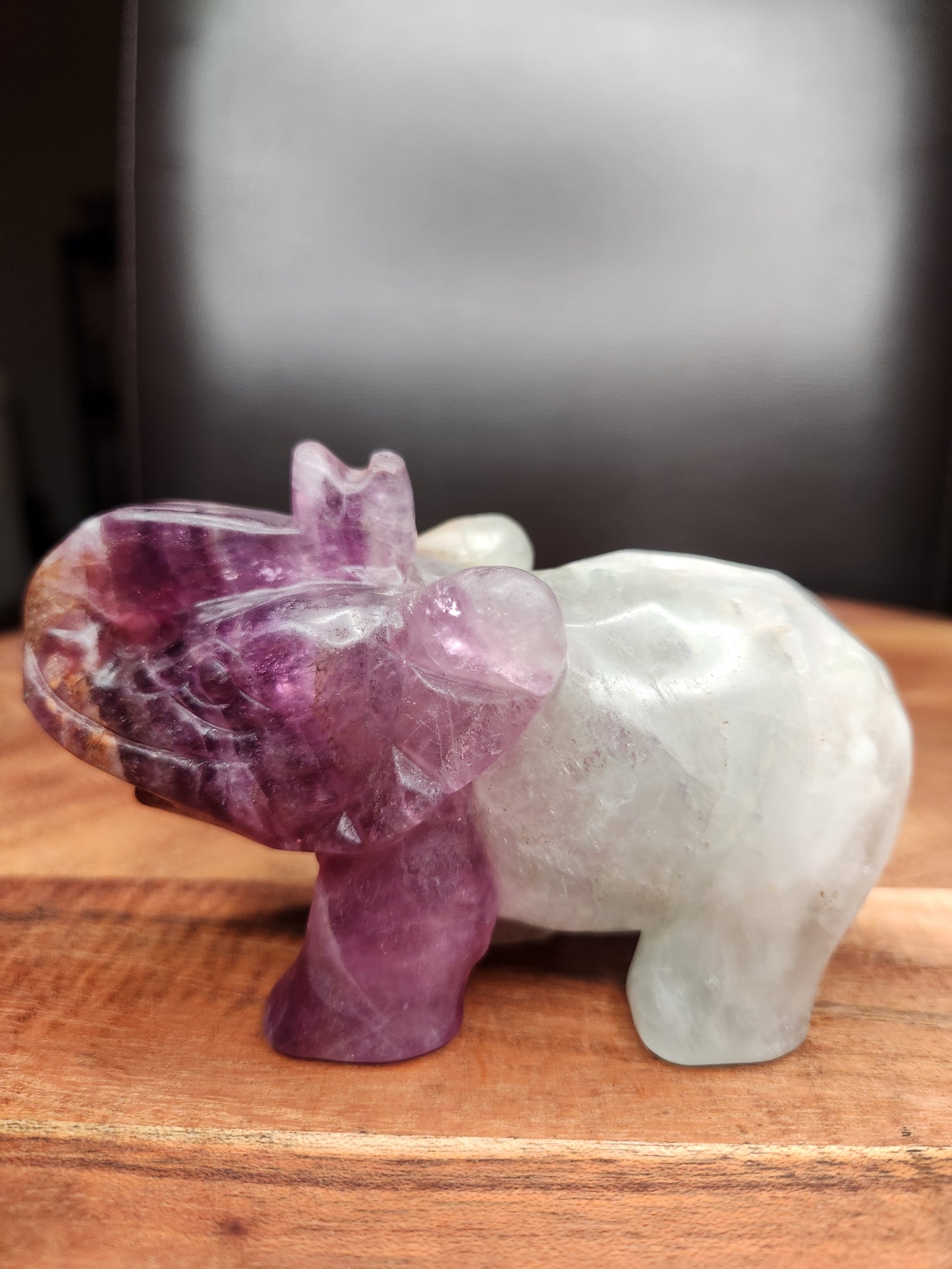 Fluorite Elephant Carving