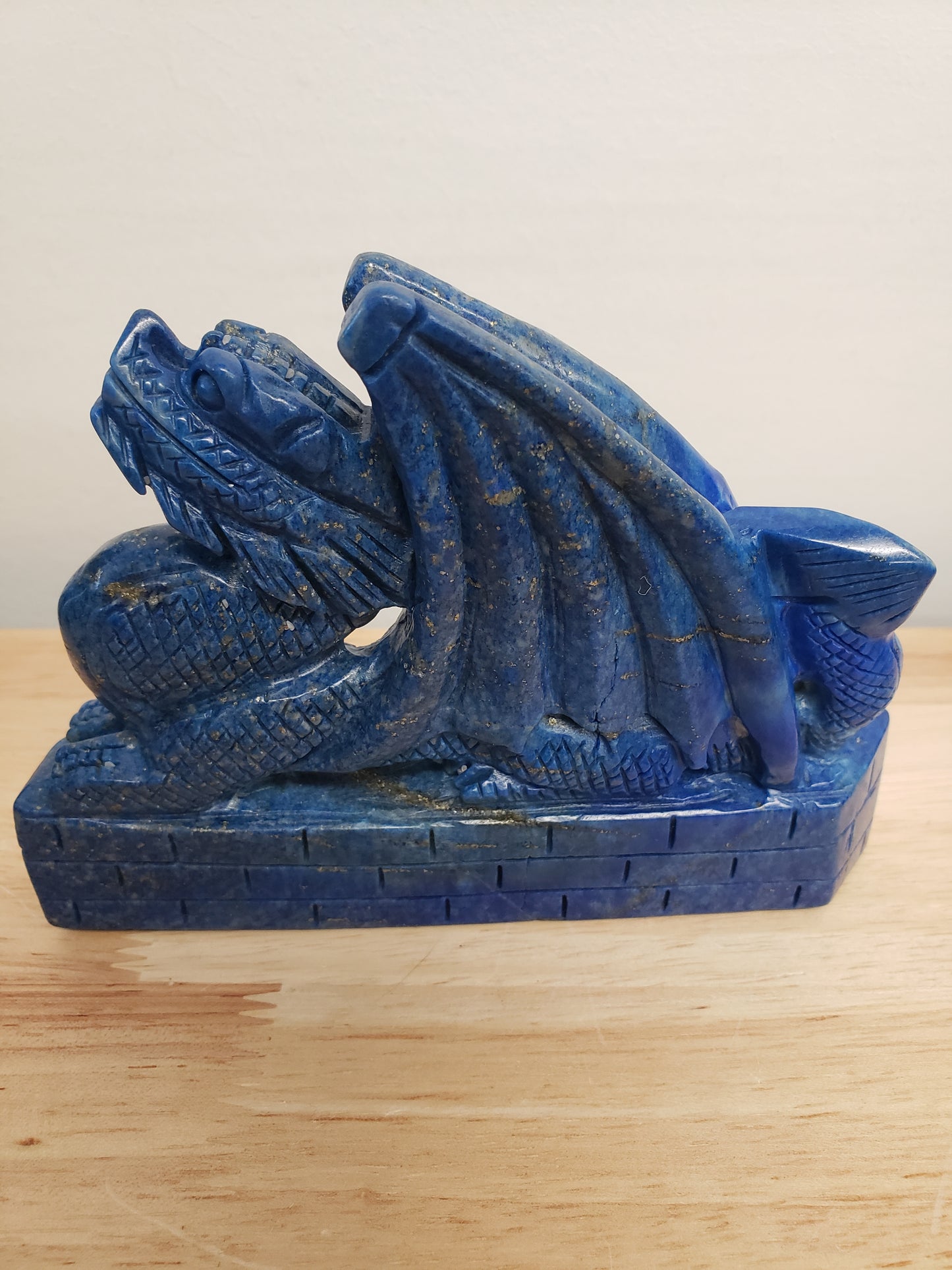 Lapis Dragon Carving