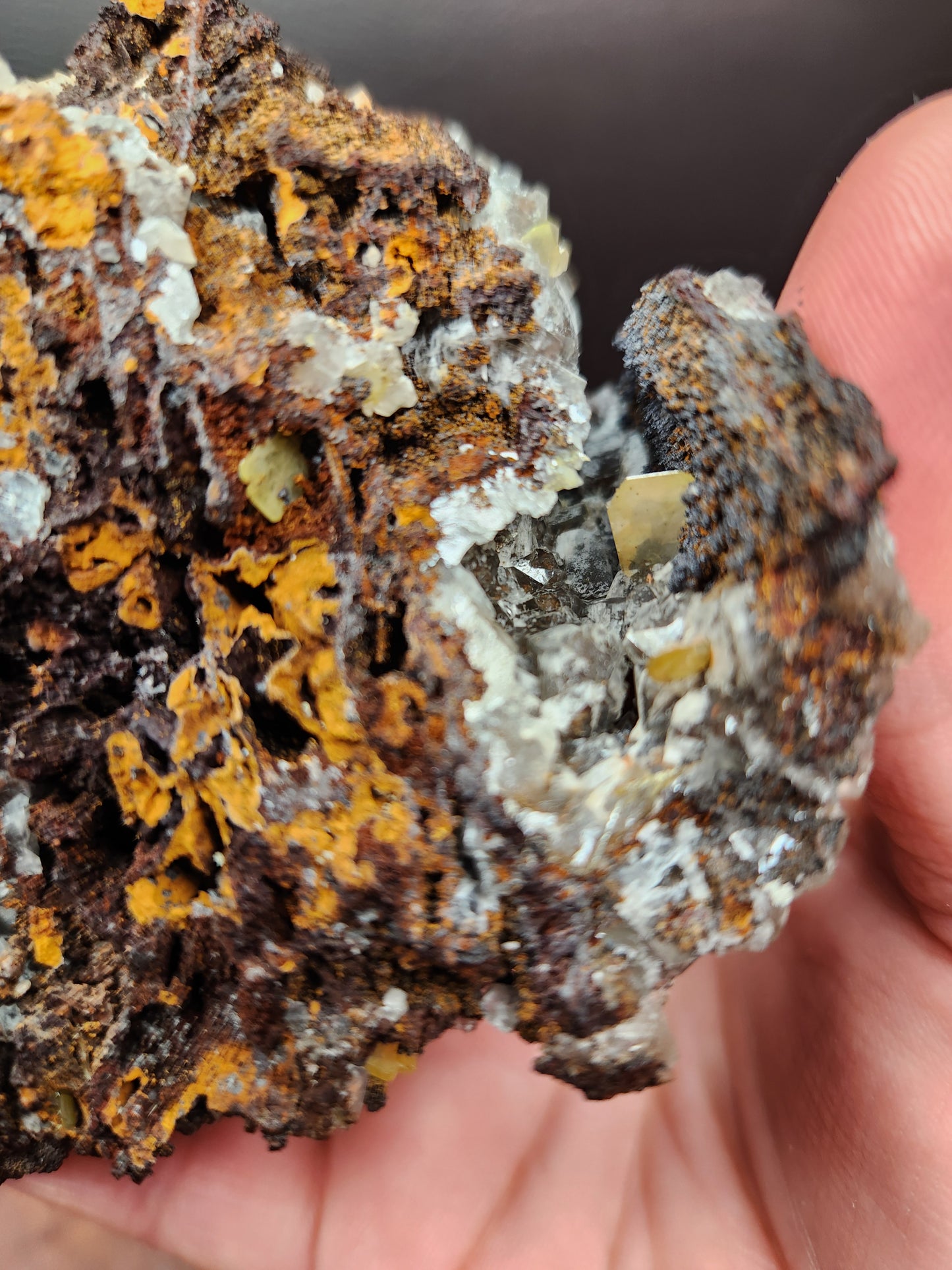 Morrocan Wulfenite and Calcite Specimen