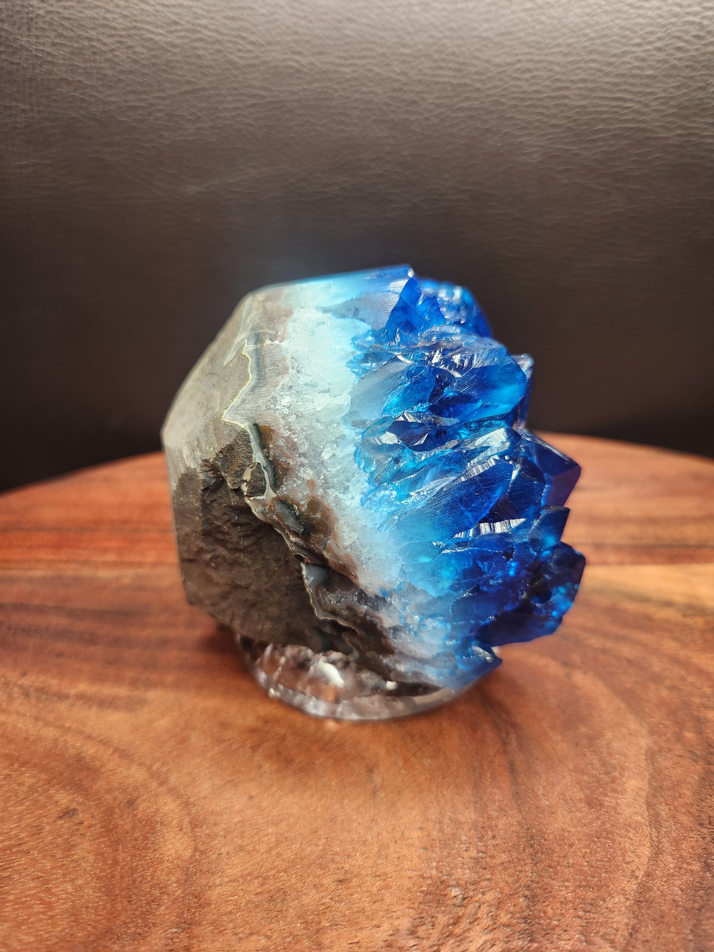 Blue Dyed Amethyst Cluster Freeform