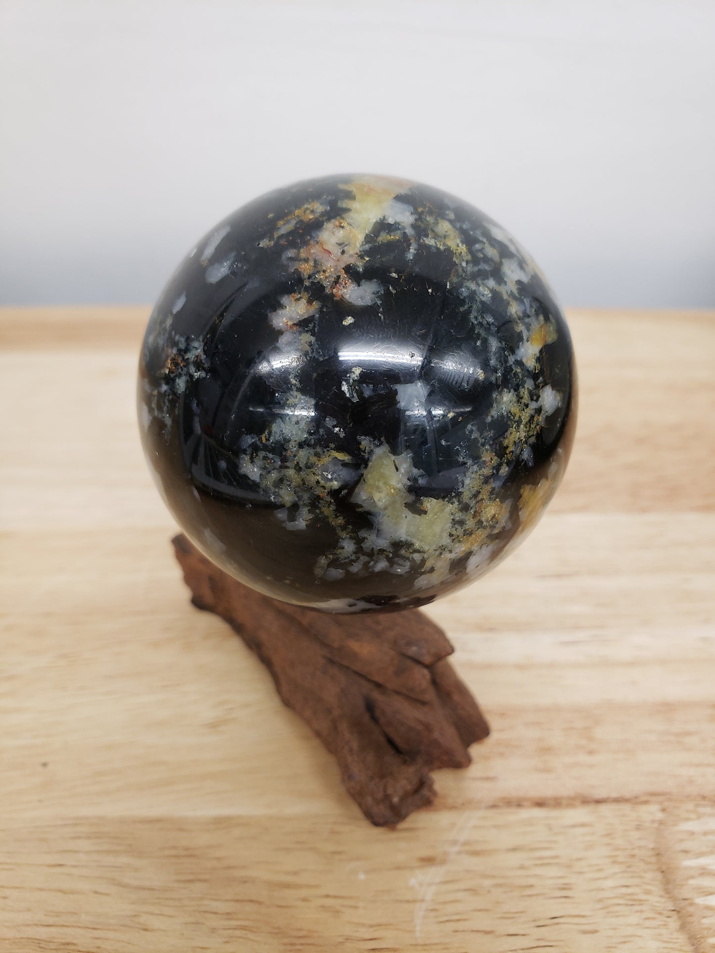 Golden Mica & Tourmaline Spheres