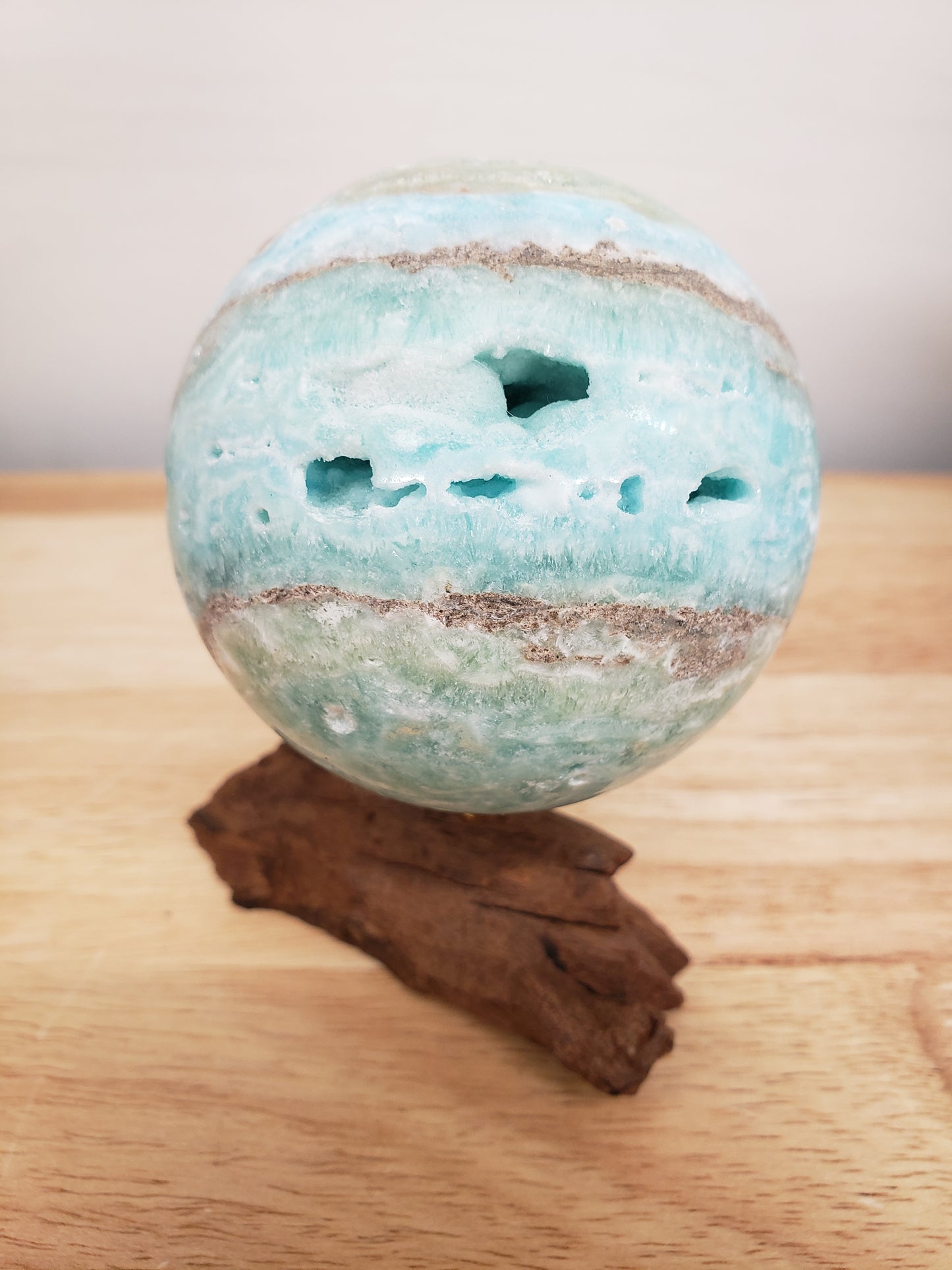 Blue Aragonite Sphere