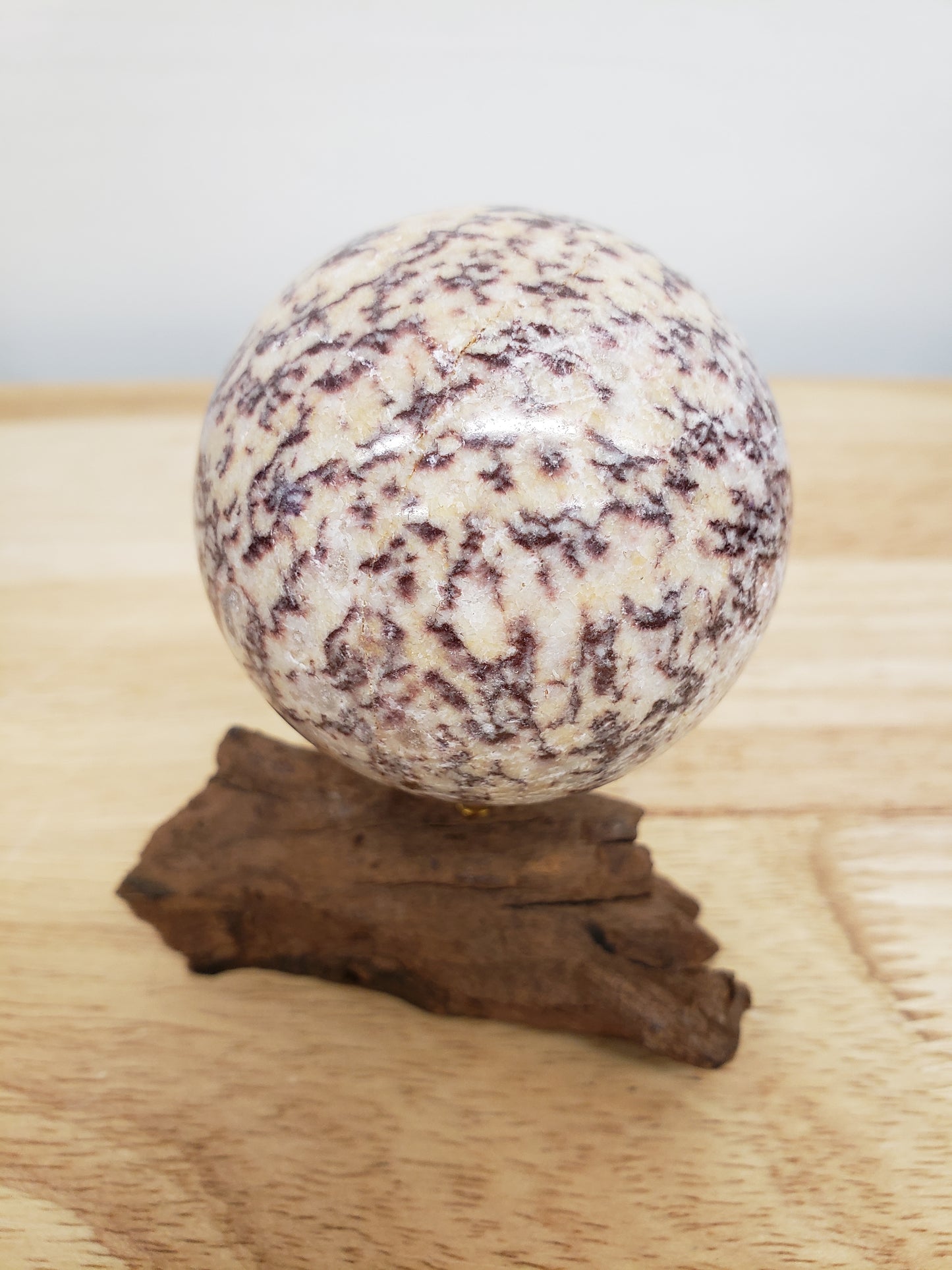 Red Coral Agate Sphere