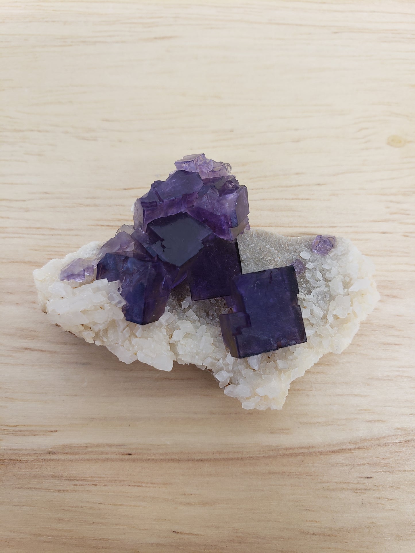Purple Cubed Fluorite Clusters
